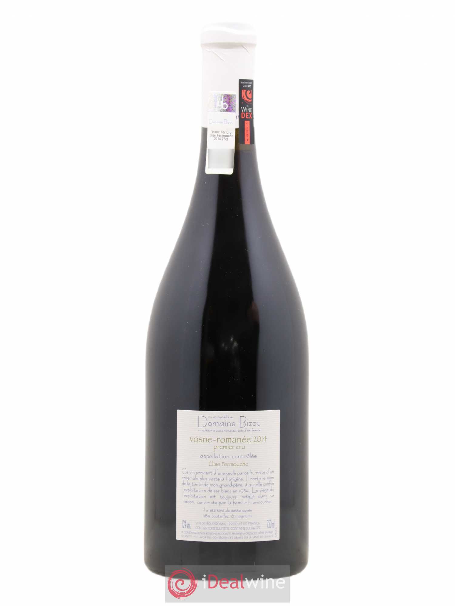 Vosne-Romanée 1er Cru Elise Fermouche Bizot (Domaine) 2014 - Lot de 1 bouteille - 1