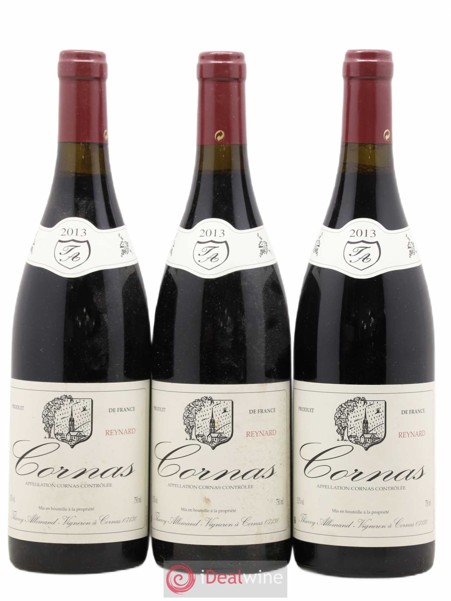 Cornas Reynard Thierry Allemand 2013 - Lot de 3 bouteilles - 0