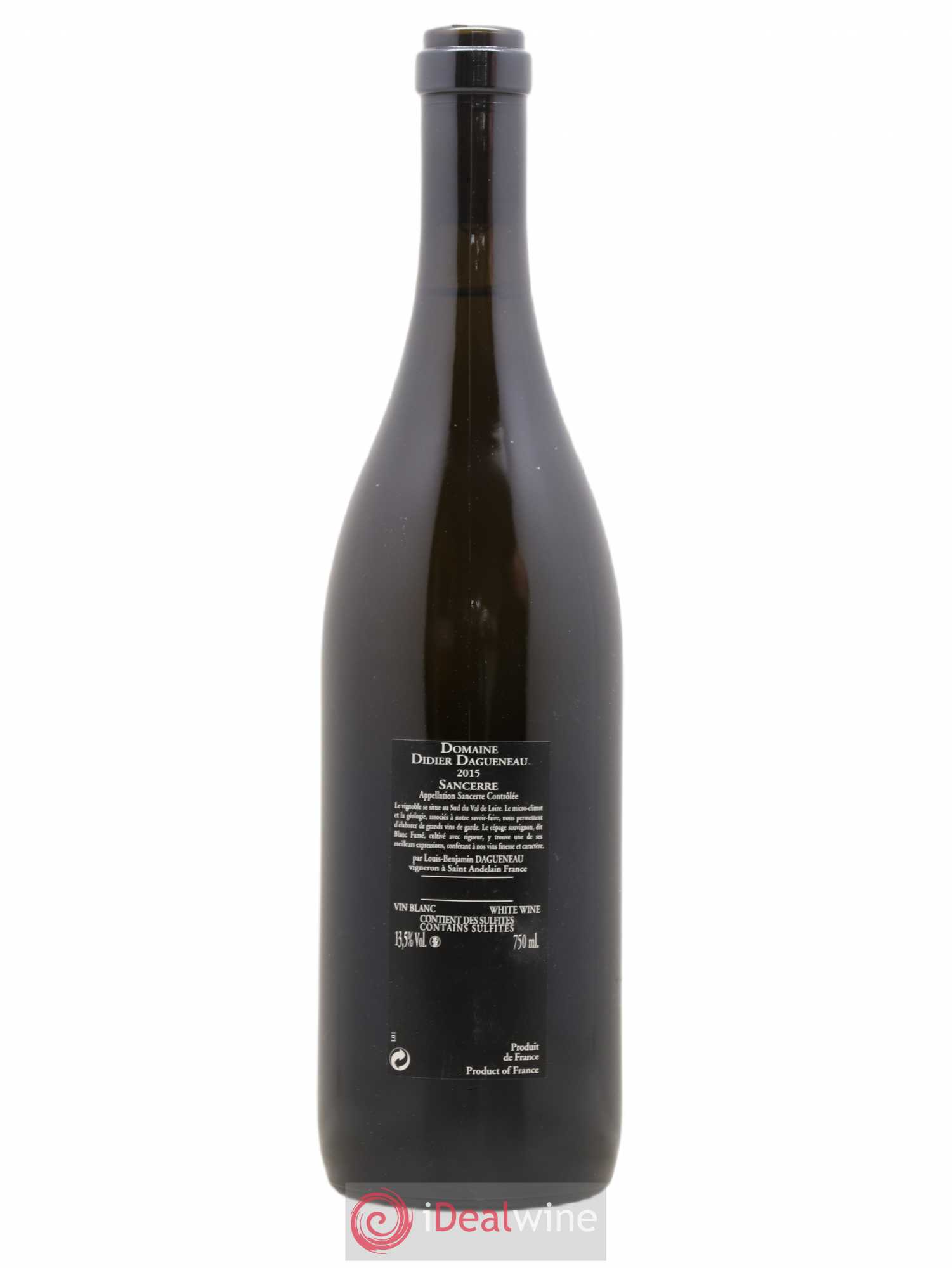 Sancerre Le Mont Damné Chavignol Dagueneau (Domaine Didier - Louis-Benjamin) 2015 - Lot de 1 bouteille - 1