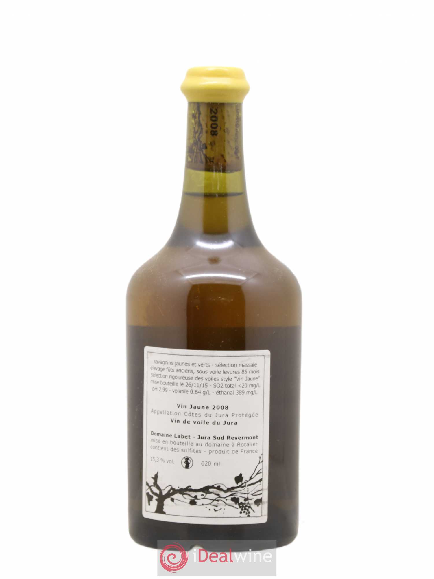 Côtes du Jura Vin Jaune Romain - Julien - Charline Labet 2008 - Lot de 1 bouteille - 1