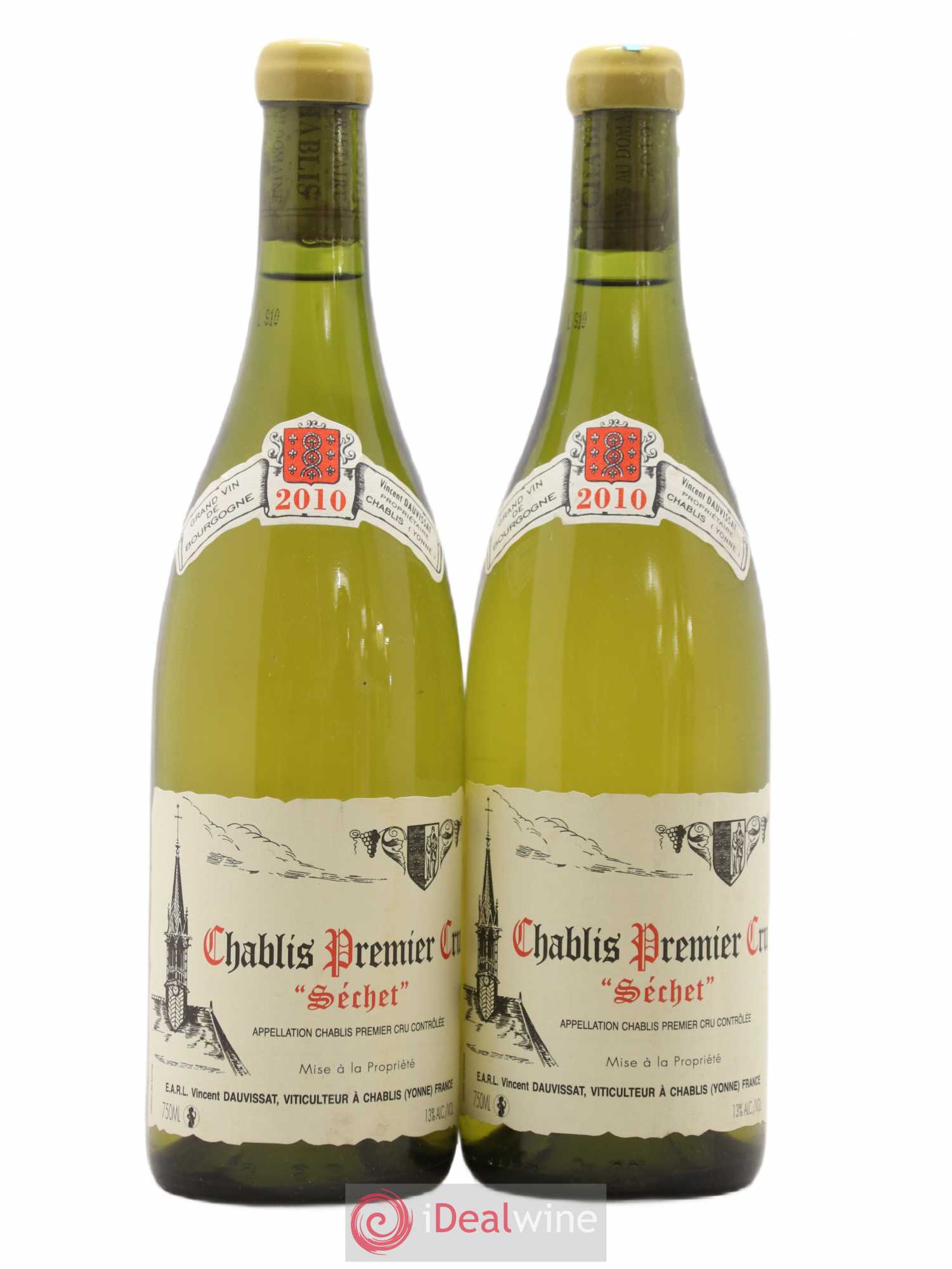 Chablis 1er Cru Séchet Vincent Dauvissat (Domaine) 2010 - Lot de 2 bouteilles - 0