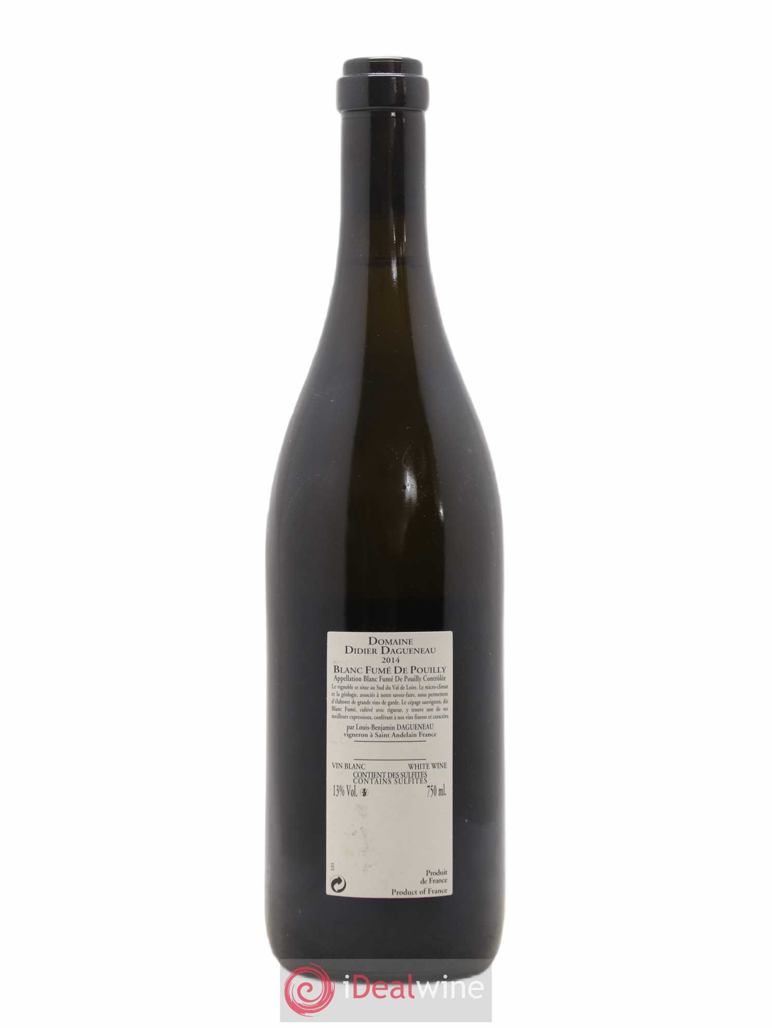 Vin de France (anciennement Pouilly-Fumé) Buisson Renard Dagueneau (Domaine Didier - Louis-Benjamin) 2014 - Lot de 1 bouteille - 1