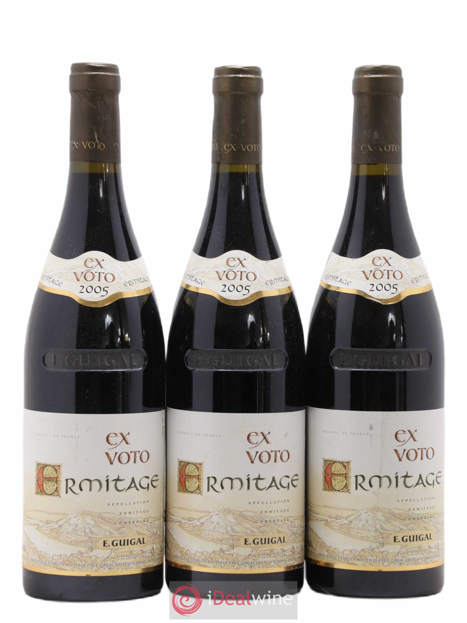 Ermitage Ex Voto Guigal 2005 - Lot de 3 bouteilles - 0