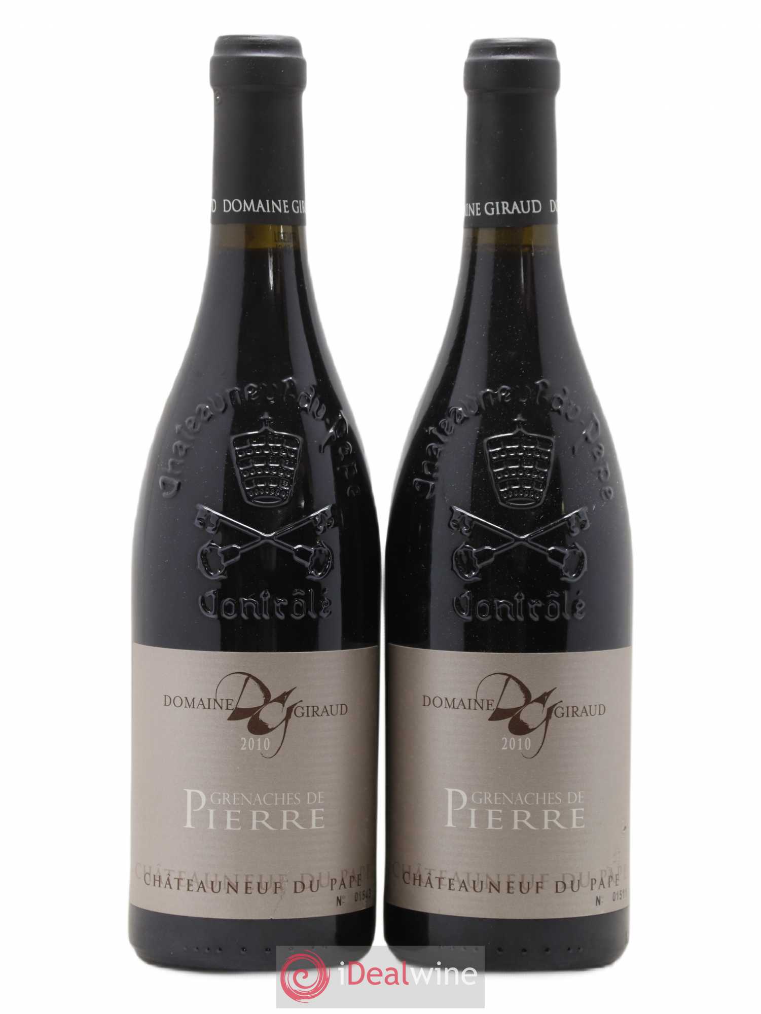 Châteauneuf-du-Pape Les Grenaches De Pierre Giraud (Domaine) 2010 - Lot de 2 bouteilles - 0