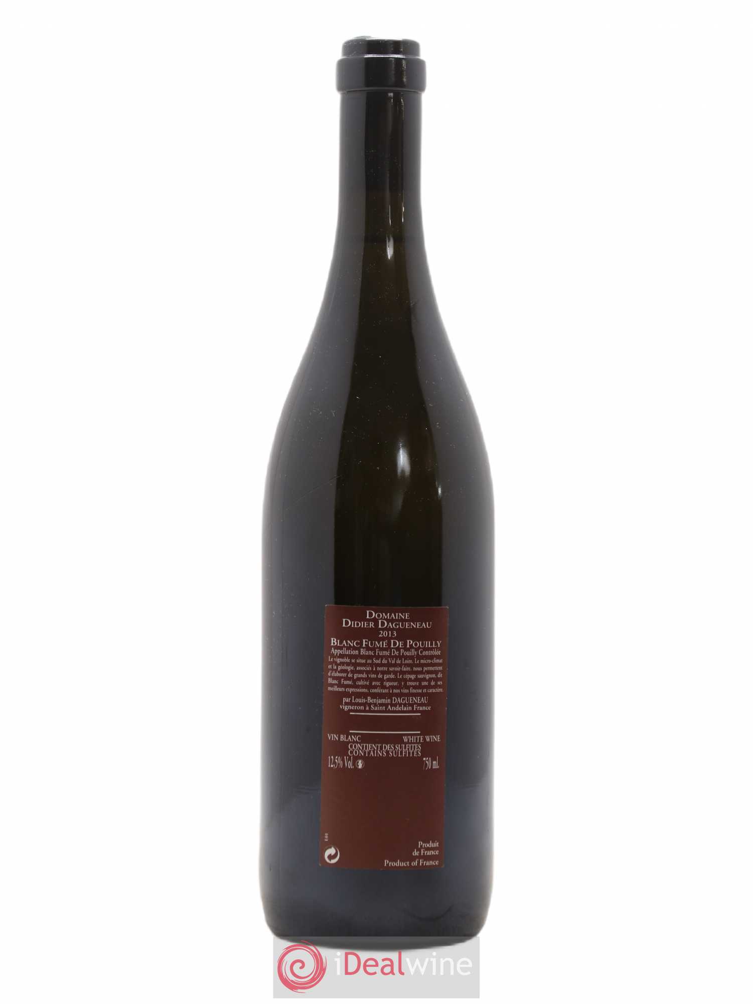 Vin de France (anciennement Pouilly-Fumé) Pur Sang Dagueneau (Domaine Didier - Louis-Benjamin) 2013 - Lot de 1 bouteille - 1