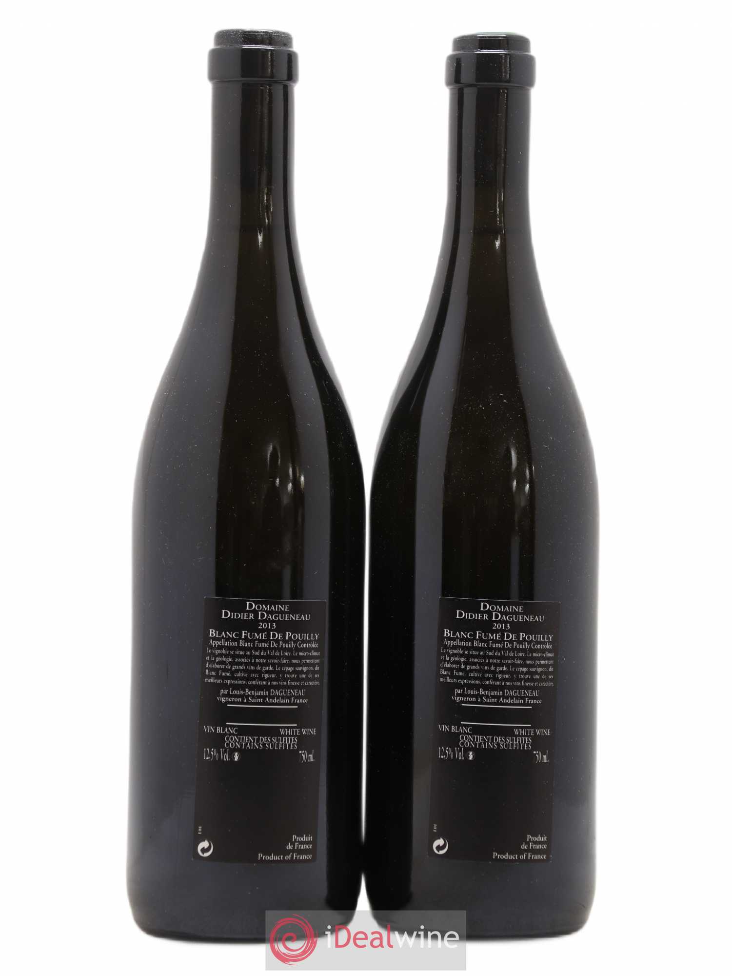 Vin de France (anciennement Pouilly-Fumé) Silex Dagueneau (Domaine Didier - Louis-Benjamin) 2013 - Lot de 2 bouteilles - 1