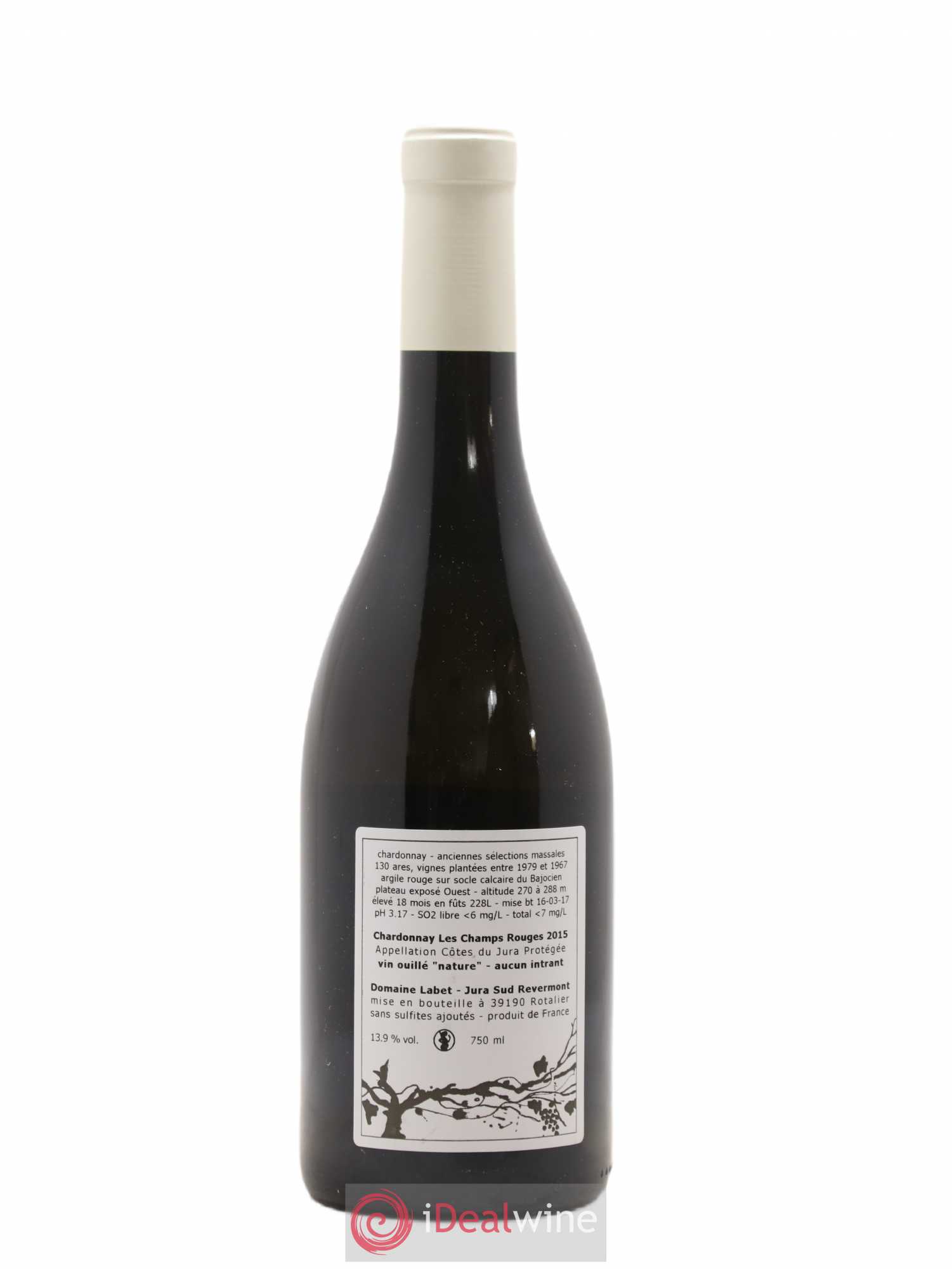 Côtes du Jura Chardonnay Les Champs Rouges Romain - Julien - Charline Labet 2015 - Posten von 1 Flasche - 1
