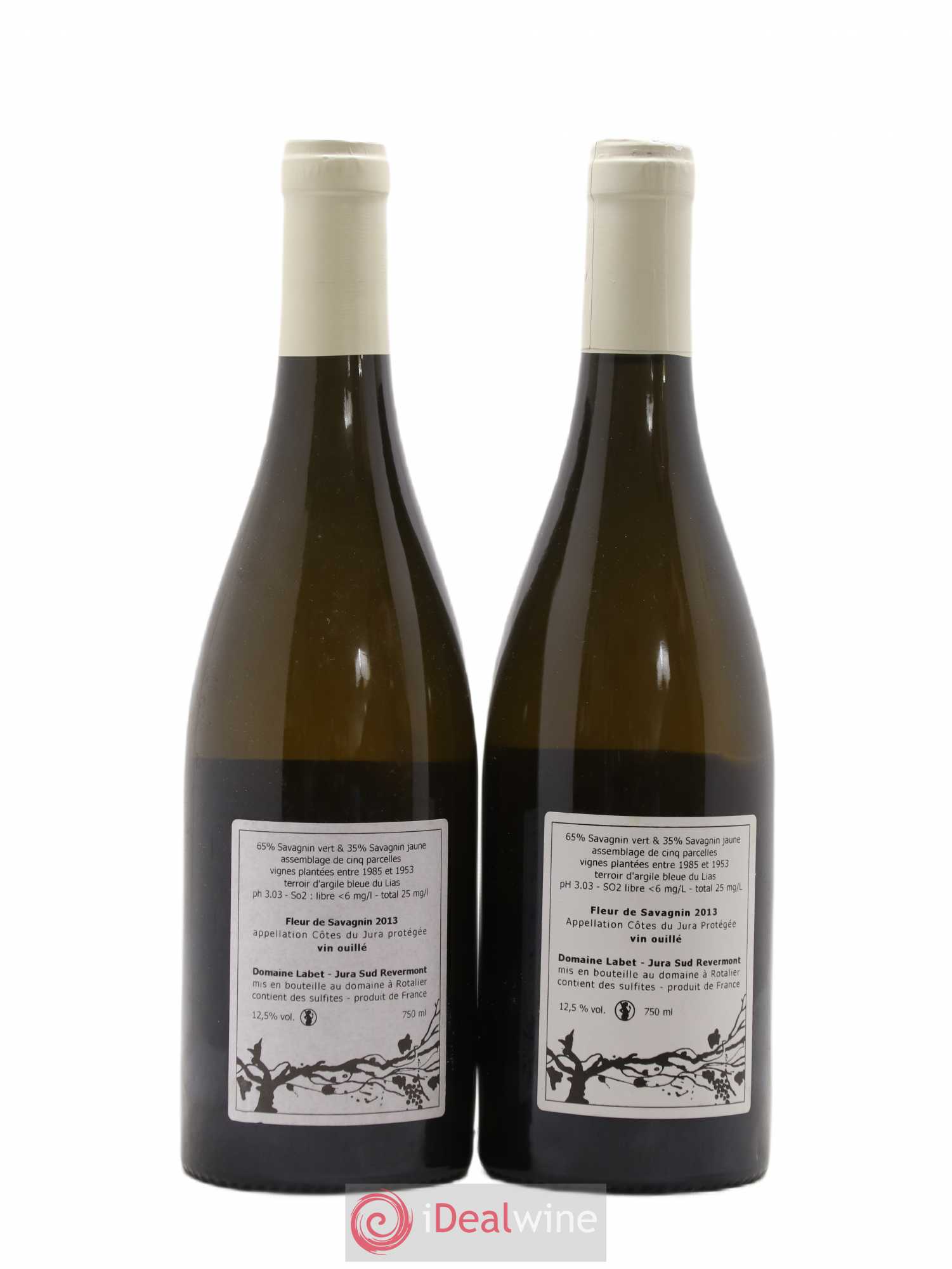 Côtes du Jura Fleur de Savagnin Romain - Julien - Charline Labet 2013 - Lot de 2 bouteilles - 1