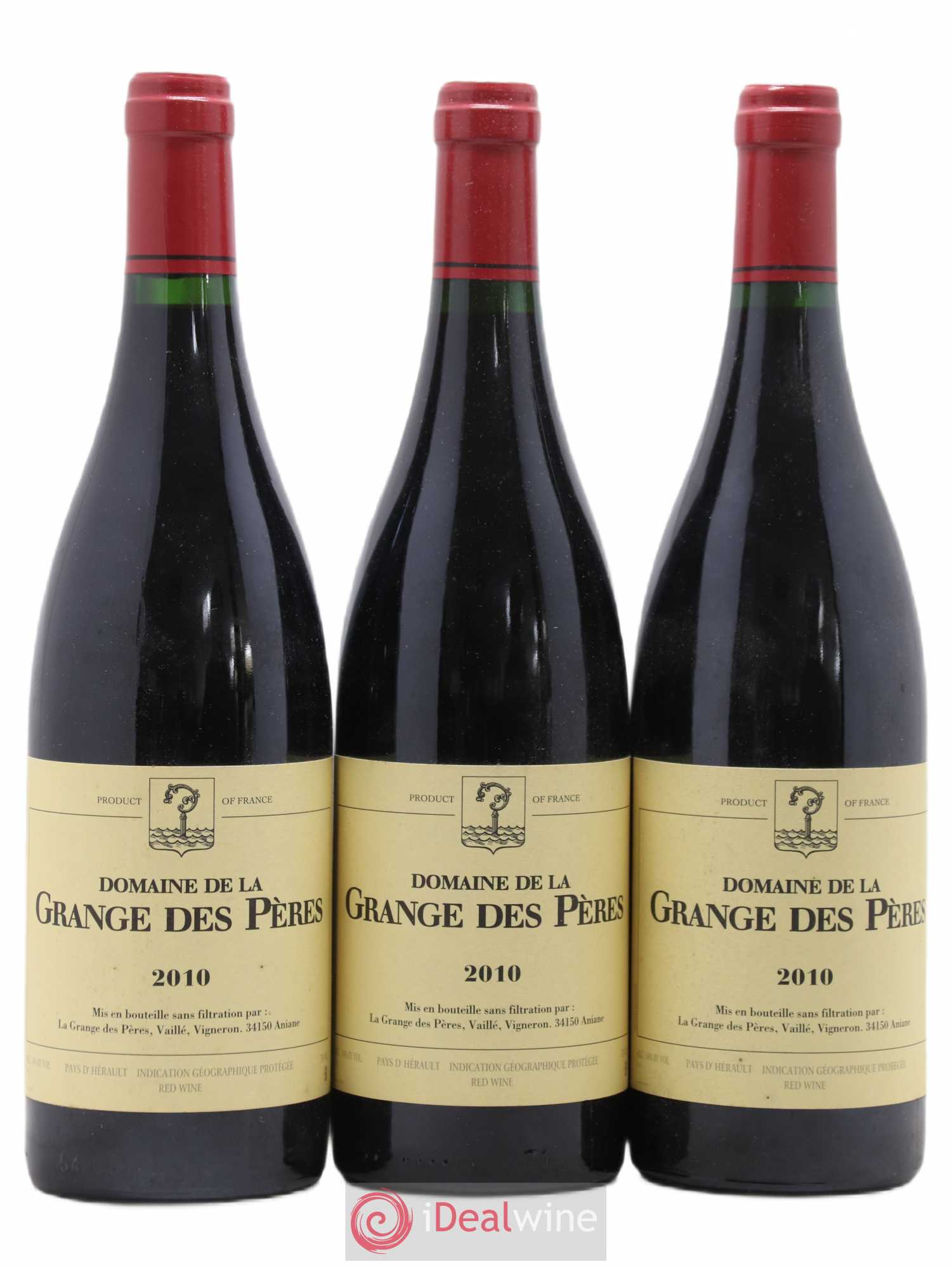 Pays d'Hérault Grange des Pères Laurent Vaillé 2010 - Lot de 3 bouteilles - 0