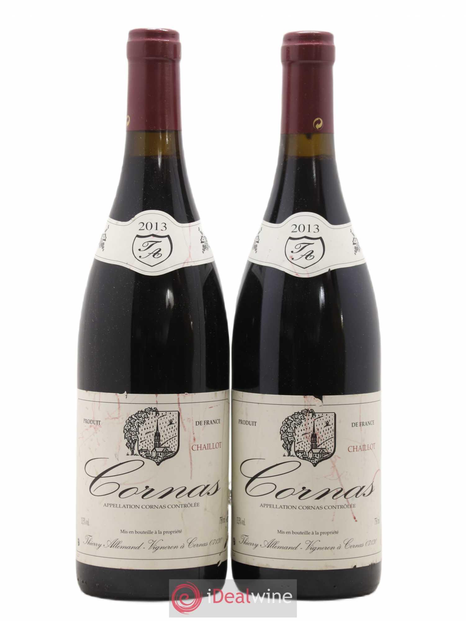 Cornas Chaillot Thierry Allemand 2013 - Lot de 2 bouteilles - 0