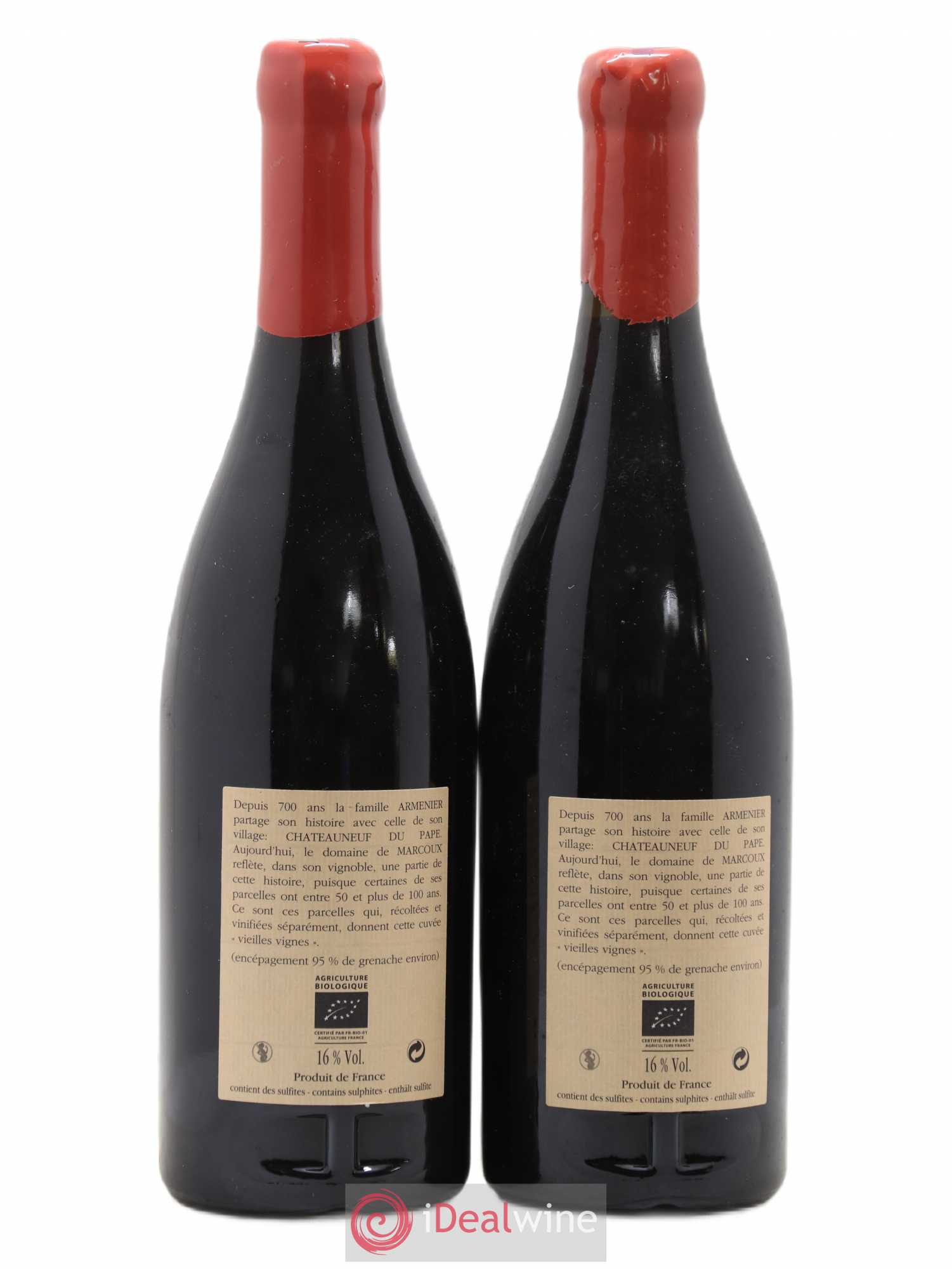 Châteauneuf-du-Pape Vieilles Vignes Marcoux (Domaine de) 2012 - Lot de 2 bouteilles - 1