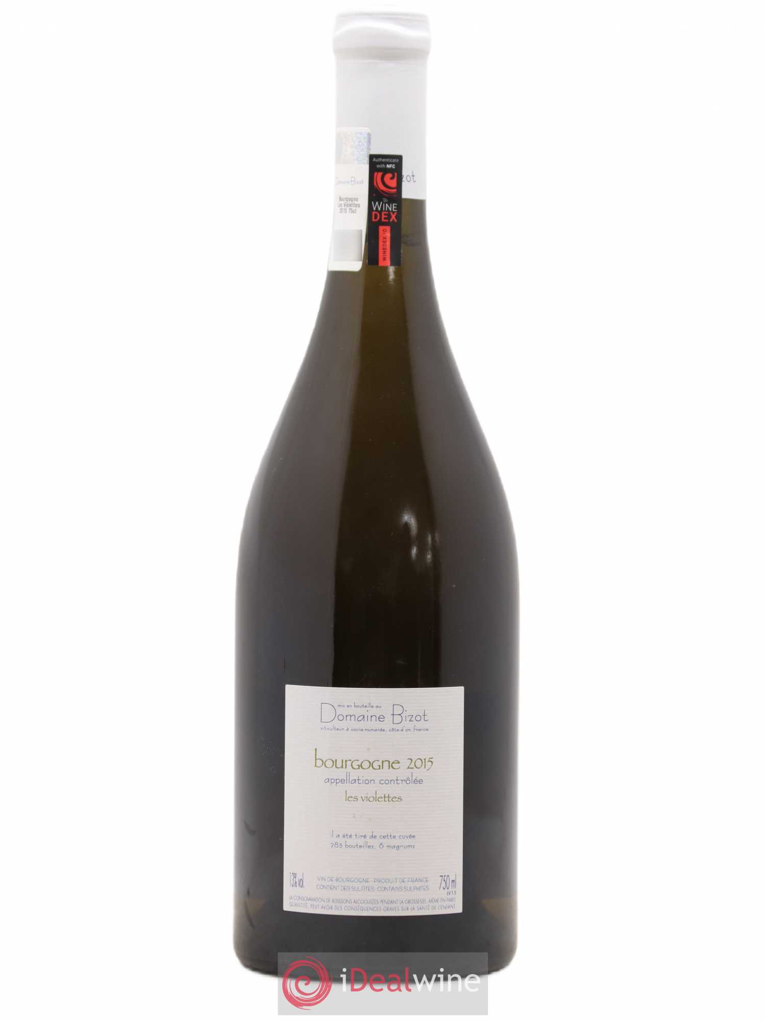 Bourgogne Les Violettes Bizot (Domaine) 2015 - Lot de 1 bouteille - 1