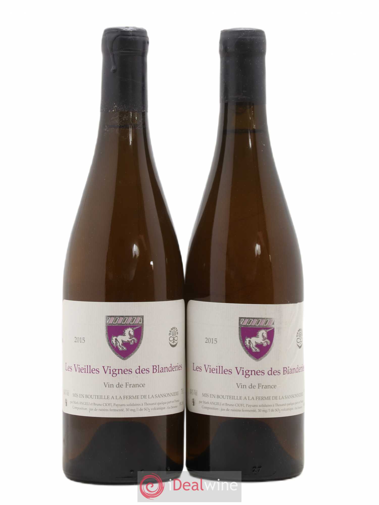 Vin de France Les Vieilles Vignes des Blanderies Mark Angeli (Domaine) - Ferme de la Sansonnière 2015 - Lot de 2 bouteilles - 0