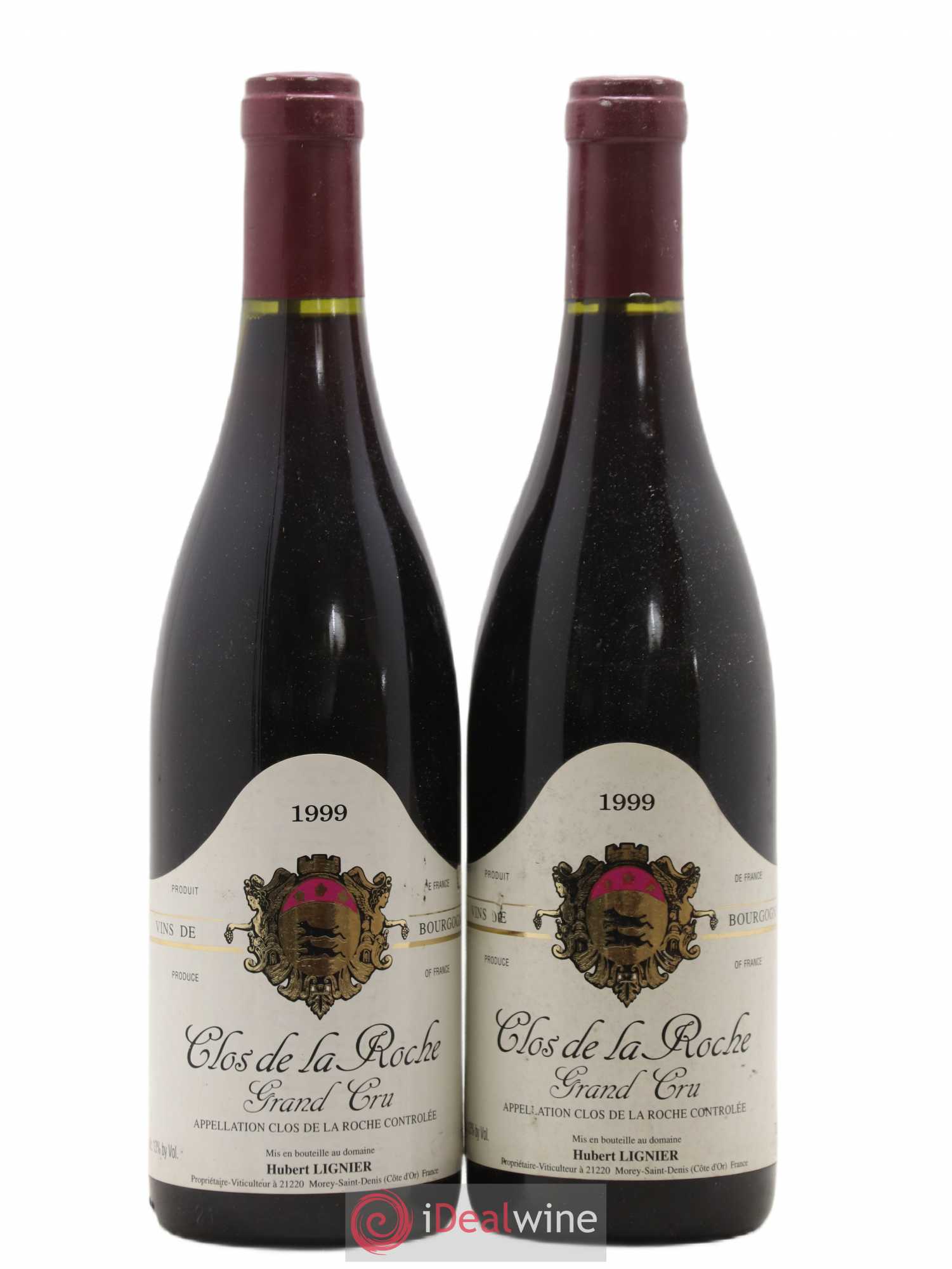 Clos de la Roche Grand Cru Hubert Lignier (Domaine) 1999 - Lot de 2 bouteilles - 0