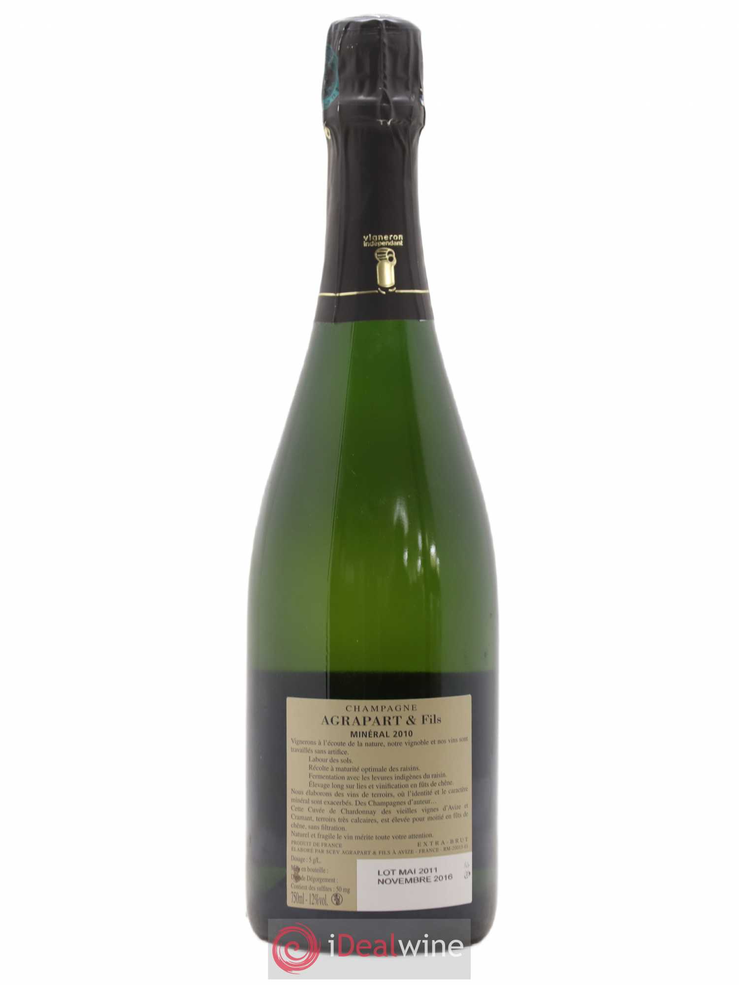 Minéral Blanc de Blancs  Extra-Brut Agrapart & Fils 2010 - Lot of 1 bottle - 1