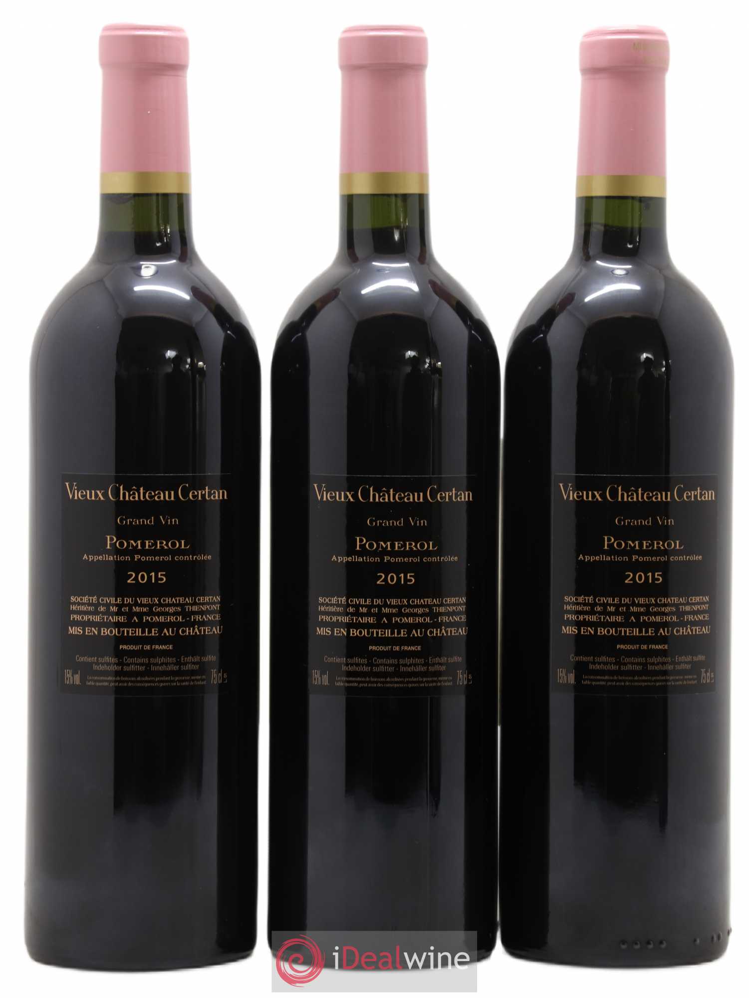 Vieux Château Certan 2015 - Lot de 3 bouteilles - 1