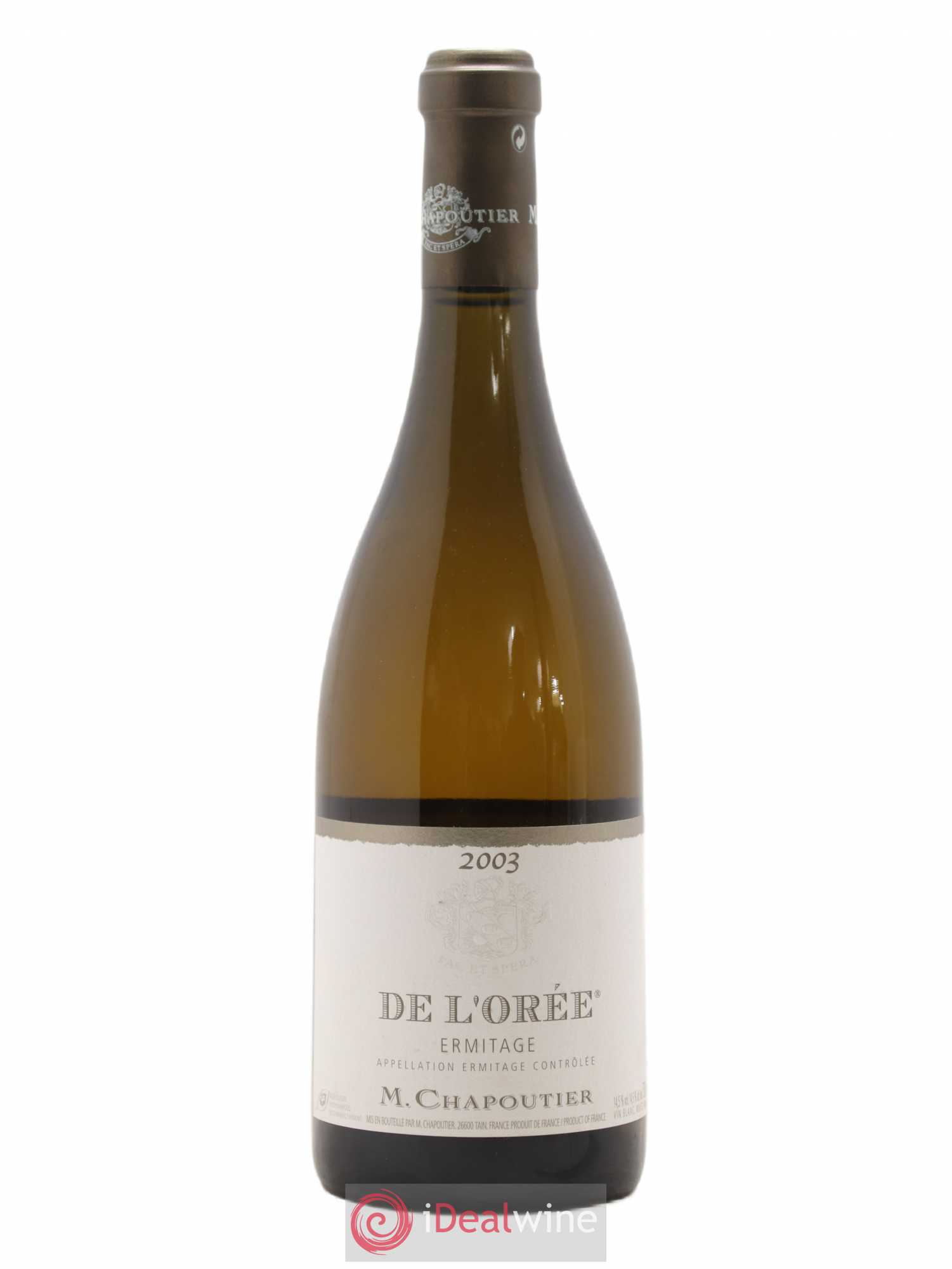 Hermitage Ermitage de l'Orée Chapoutier 2003 - Lot de 1 bouteille - 0