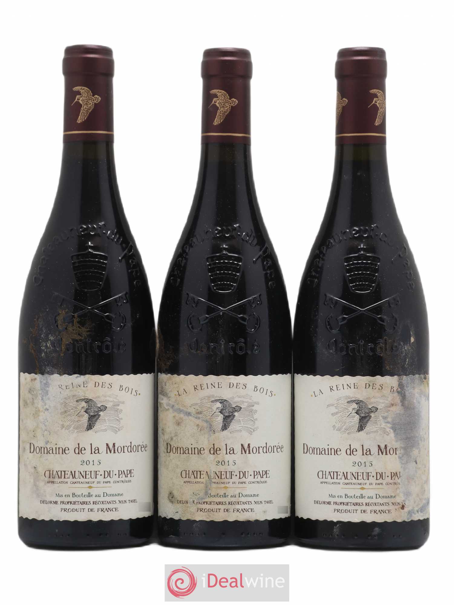 Châteauneuf-du-Pape  Cuvée de la Reine des Bois La Mordorée (Domaine de)  (sans prix de réserve) 2015 - Lot de 6 bouteilles - 1