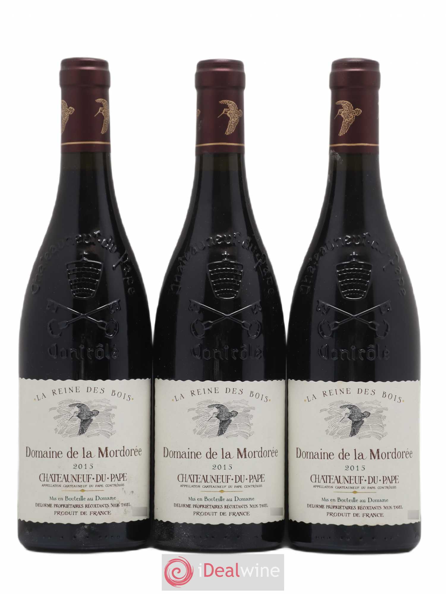 Châteauneuf-du-Pape  Cuvée de la Reine des Bois La Mordorée (Domaine de)  (sans prix de réserve) 2015 - Lot de 6 bouteilles - 2