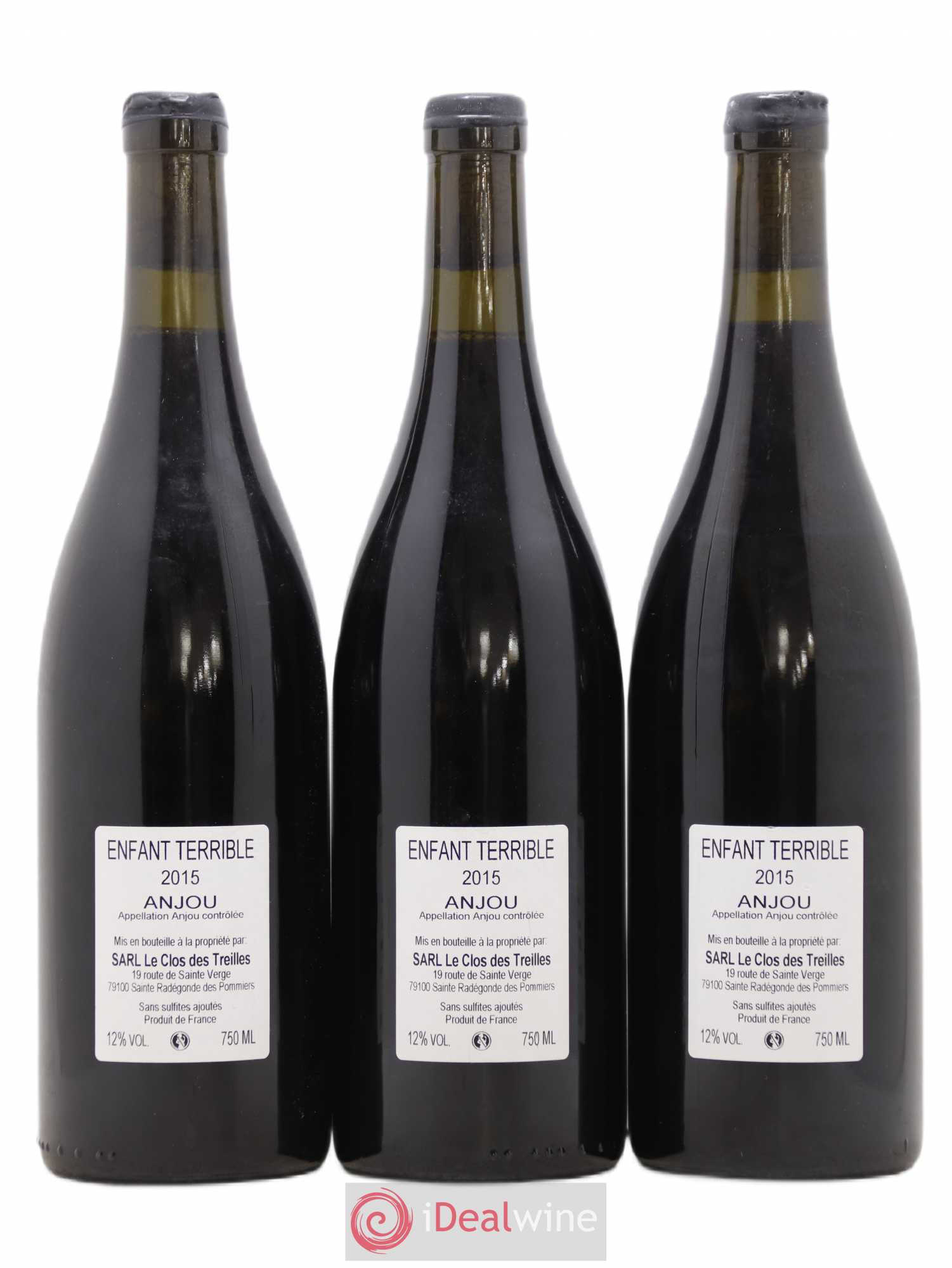 Anjou Clos des Treilles L'Enfant Terrible Nicolas Réau 2015 - Lot de 3 bouteilles - 1