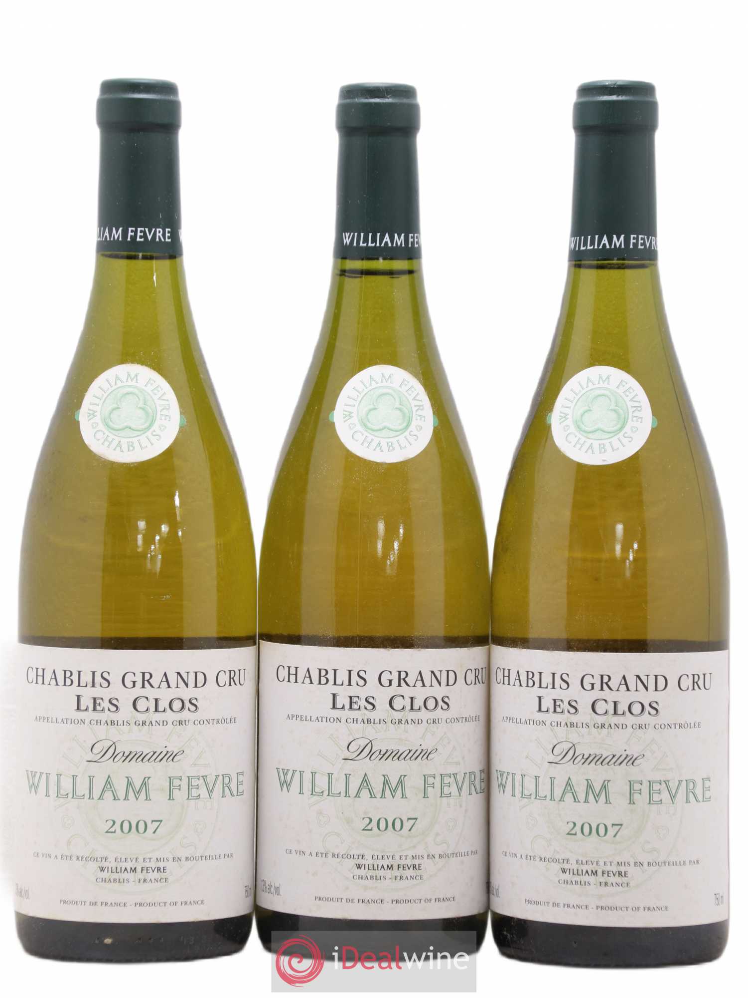 Chablis Grand Cru Les Clos William Fèvre 2007 - Lot de 3 bouteilles - 0
