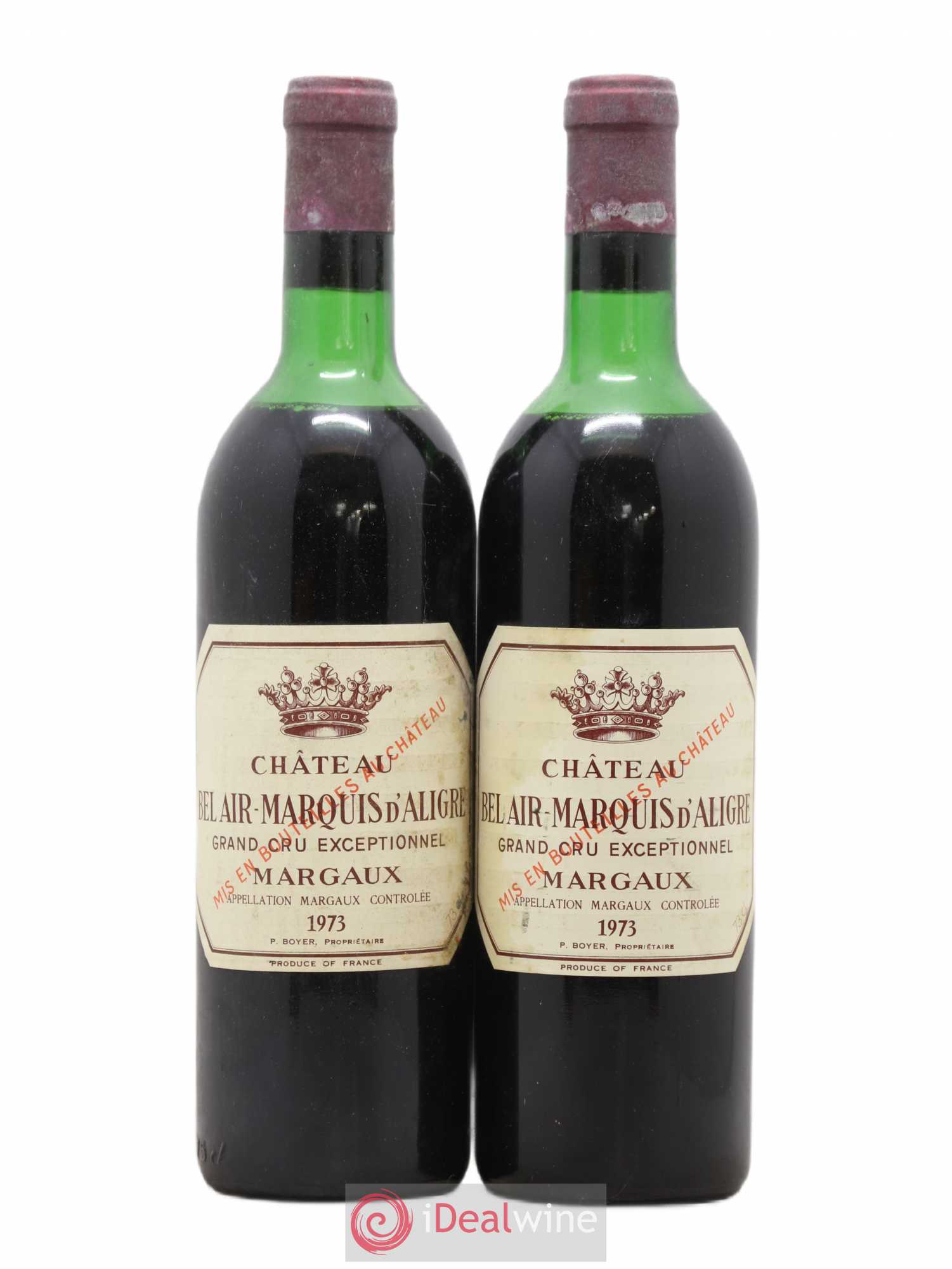 Château Bel Air Marquis d'Aligre 1973 - Lot de 2 bouteilles - 0