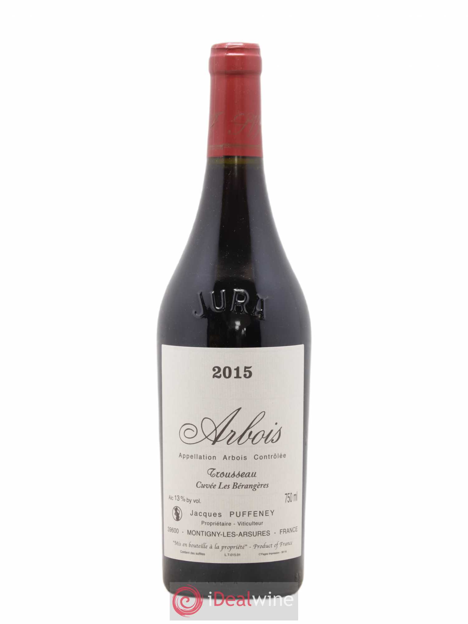 Arbois Trousseau Cuvée Les Bérangères Jacques Puffeney 2015 - Lot de 1 bouteille - 0