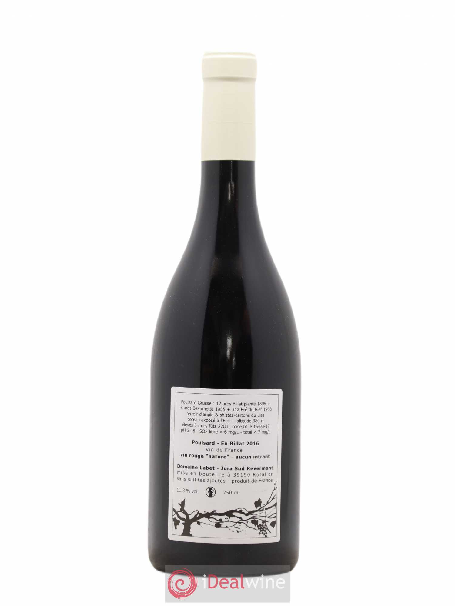 Côtes du Jura Poulsard En Billat Romain - Julien  - Charline Labet 2016 - Lot de 1 bouteille - 1
