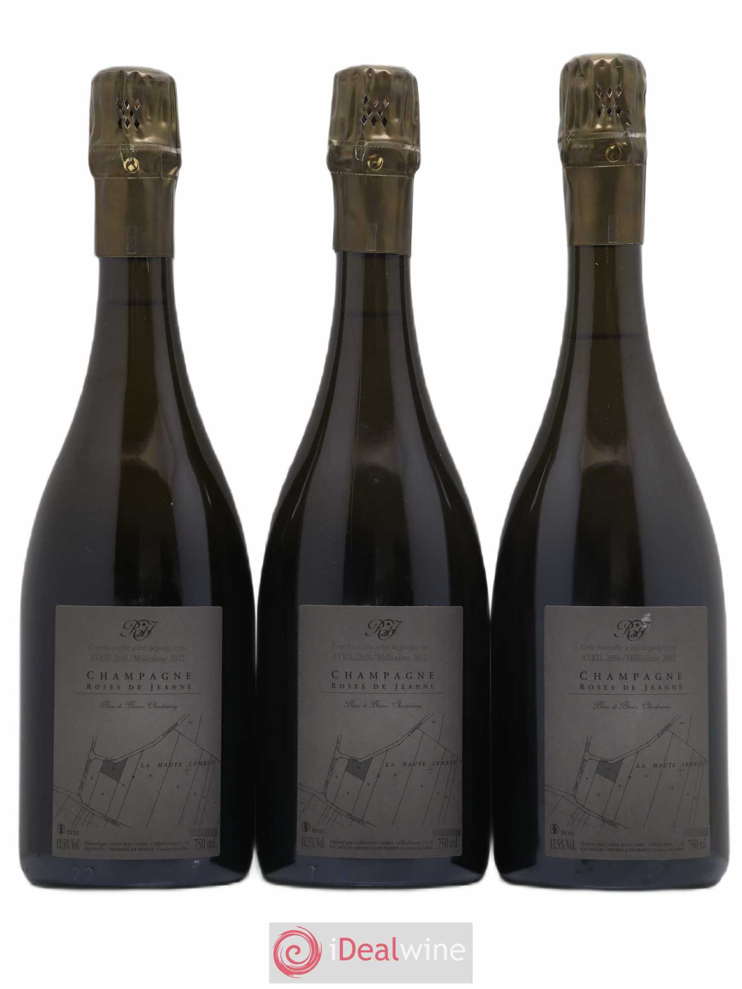 Roses de Jeanne La Haute-Lemblé Cédric Bouchard Brut 2012 - Lot de 3 bouteilles - 1
