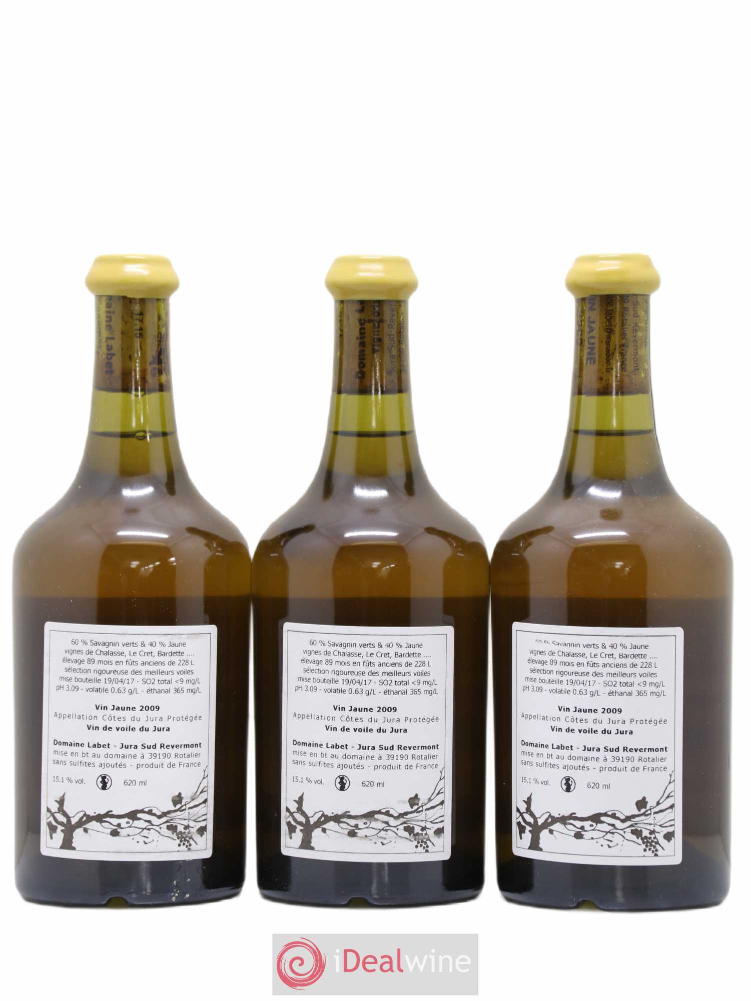 Côtes du Jura Vin Jaune Romain - Julien - Charline Labet 2009 - Lot de 3 bouteilles - 1