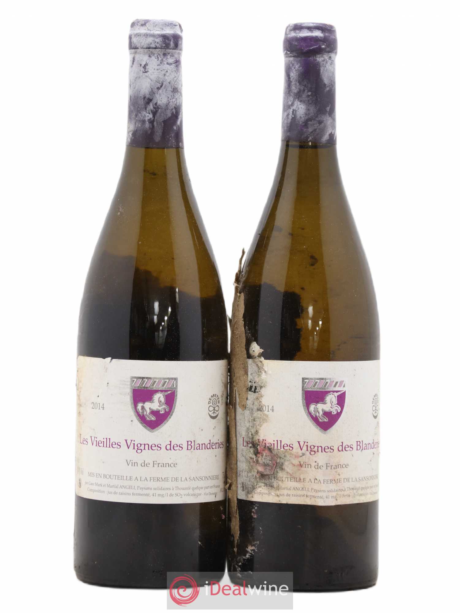 Vin de France Les Vieilles Vignes des Blanderies Mark Angeli (Domaine) - Ferme de la Sansonnière 2014 - Lot de 2 bouteilles - 0