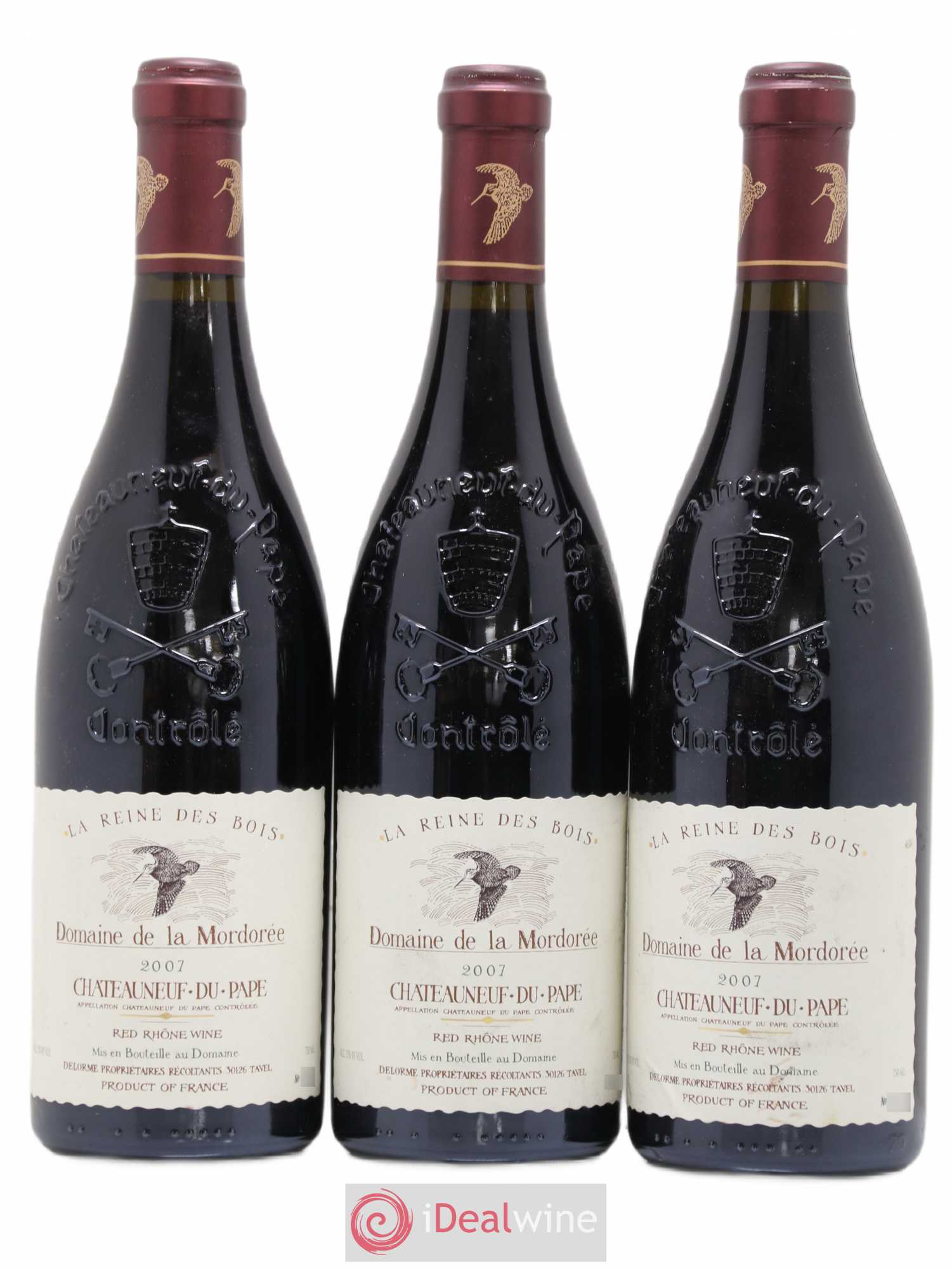 Châteauneuf-du-Pape Cuvée de la Reine des Bois La Mordorée (Domaine de) 2007 - Lot de 3 bouteilles - 0