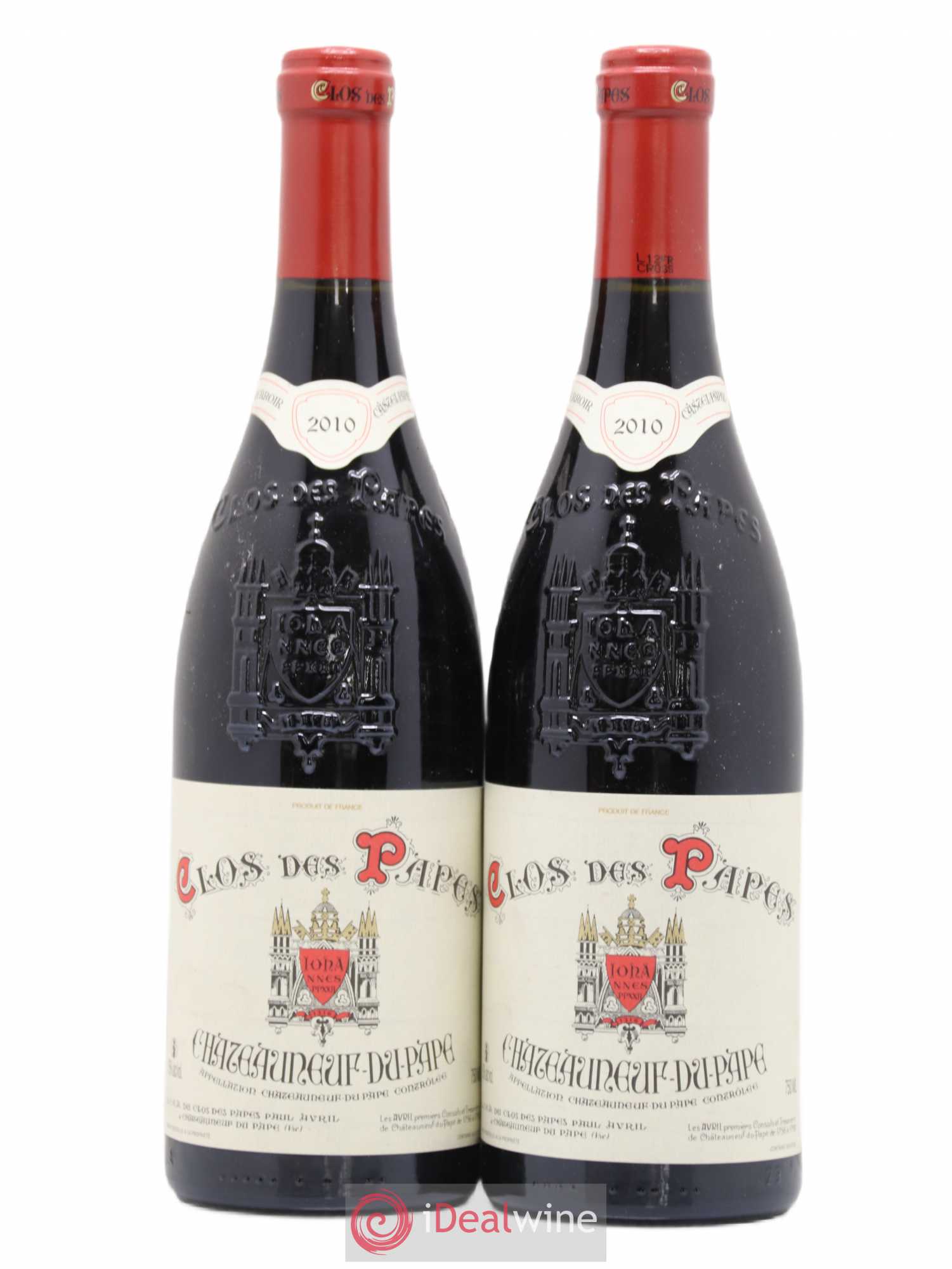 Châteauneuf-du-Pape Clos des Papes - Paul Avril 2010 - Lot de 2 bouteilles - 0