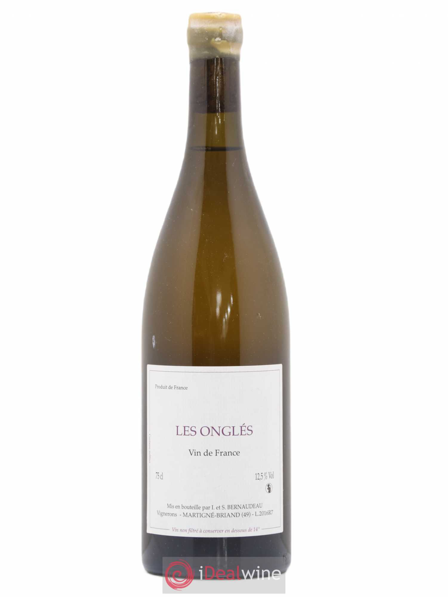 Vin de France Les Onglés Stéphane Bernaudeau 2016 - Lot de 1 bouteille - 0