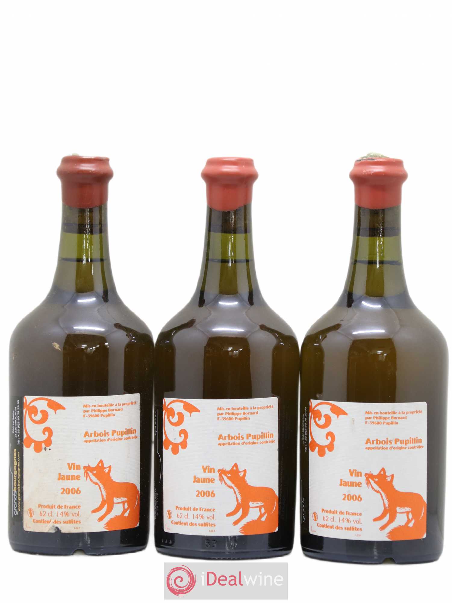 Arbois-Pupillin Vin Jaune Bornard 2006 - Lot de 3 bouteilles - 0