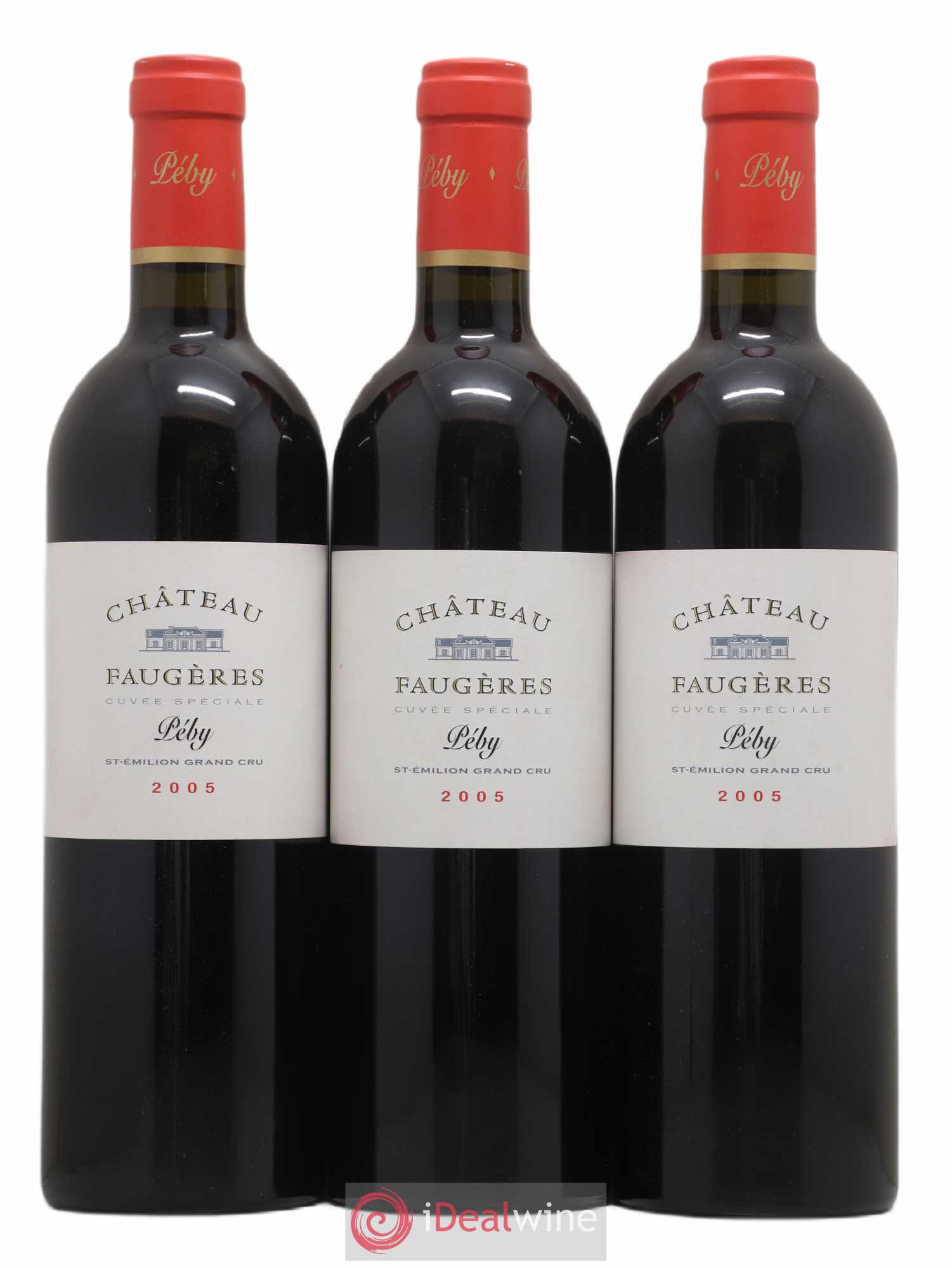 Château Péby Faugères Grand Cru Classé 2005 - Lot de 3 bouteilles - 0