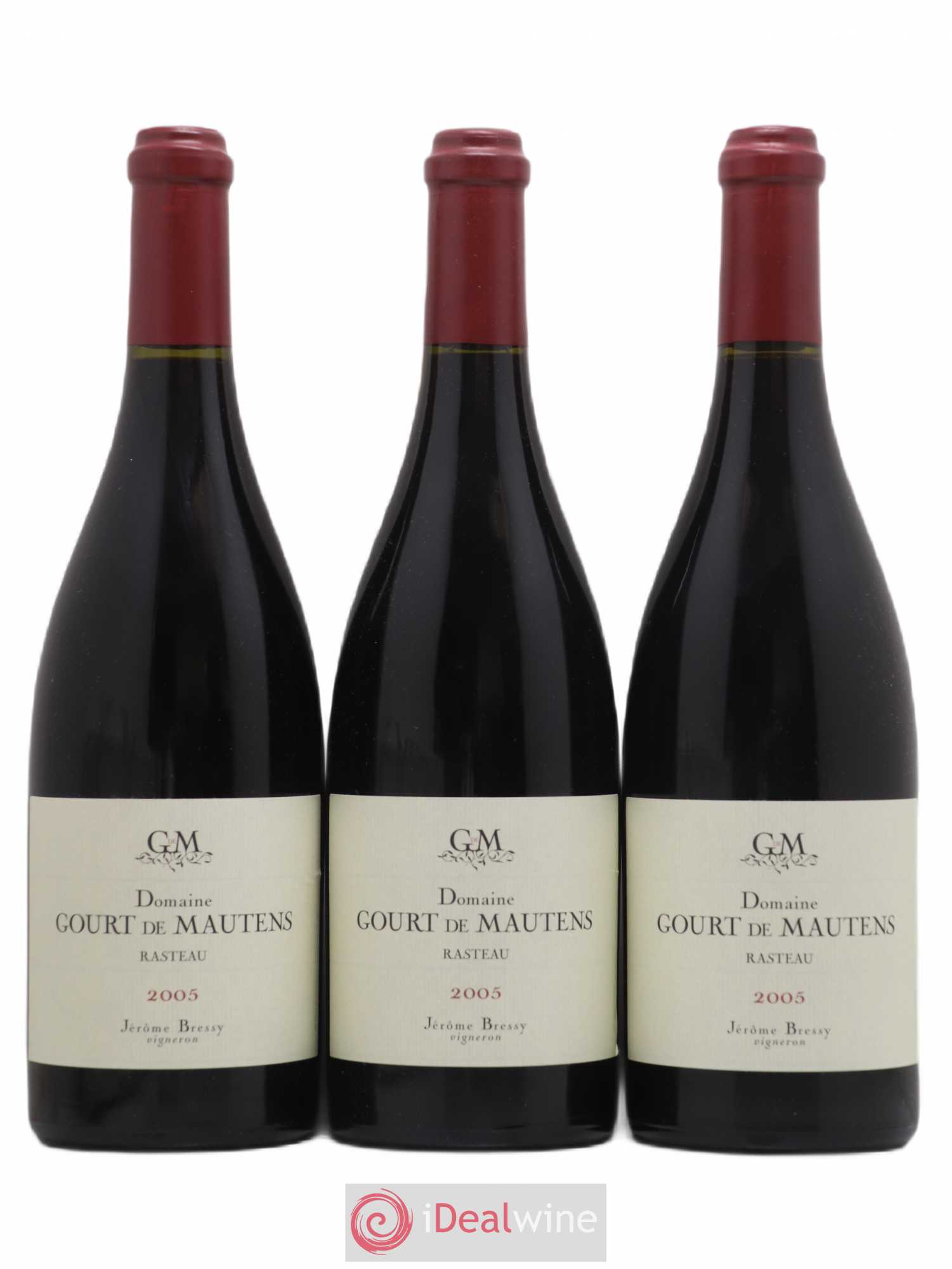 Rasteau Domaine Gourt de Mautens - Jérôme Bressy 2005 - Lot de 3 bouteilles - 0