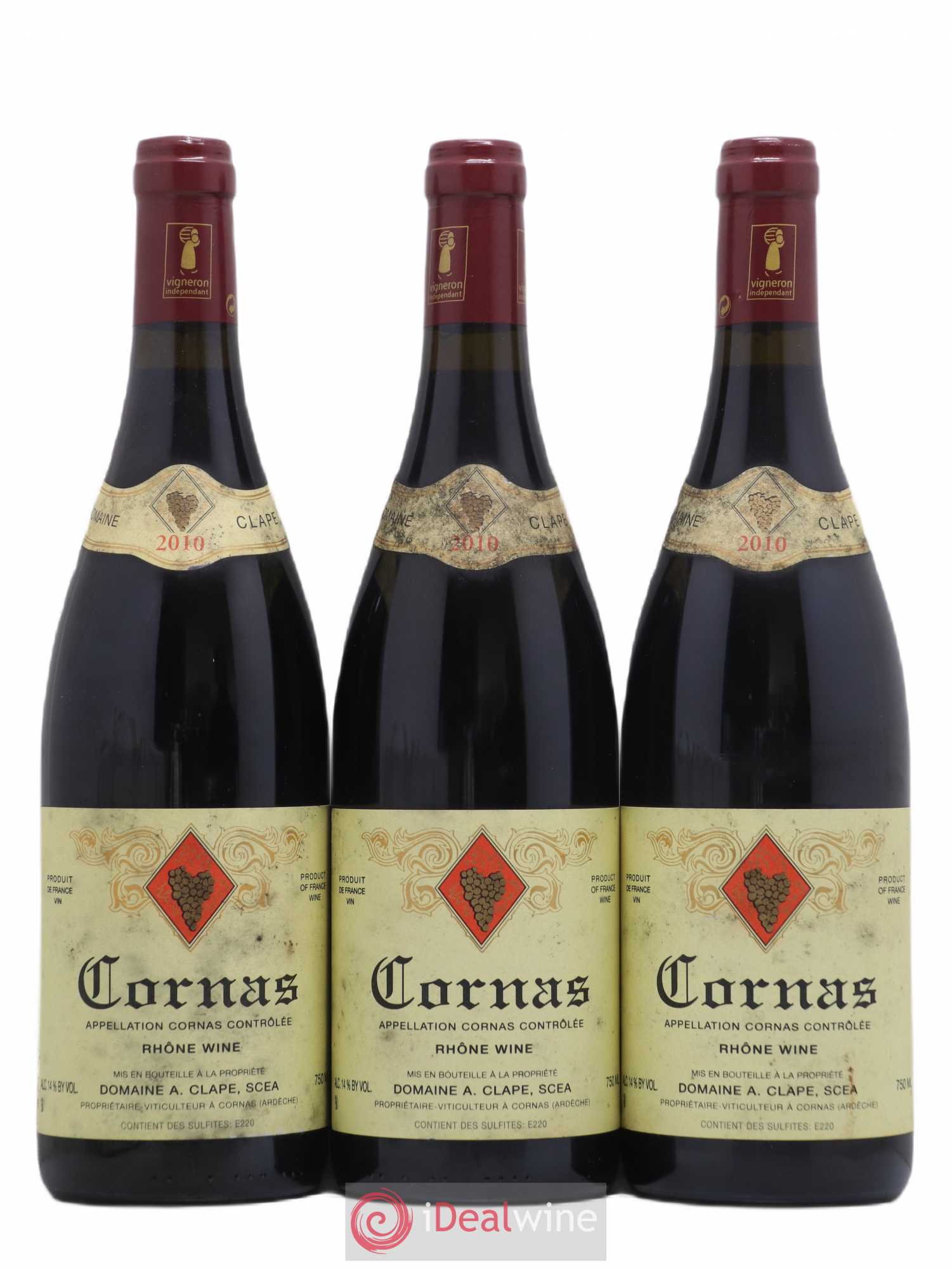Cornas Auguste Clape 2010 - Lot de 3 bouteilles - 0