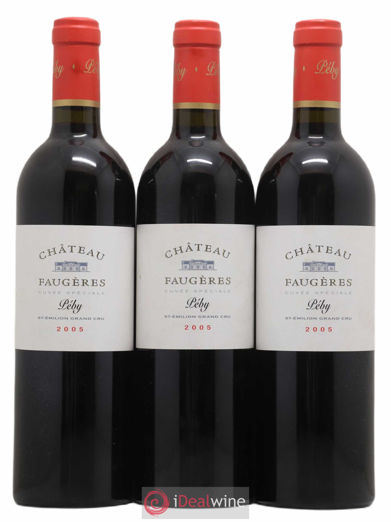 Château Péby Faugères Grand Cru Classé 2005 - Lot de 3 bouteilles - 0