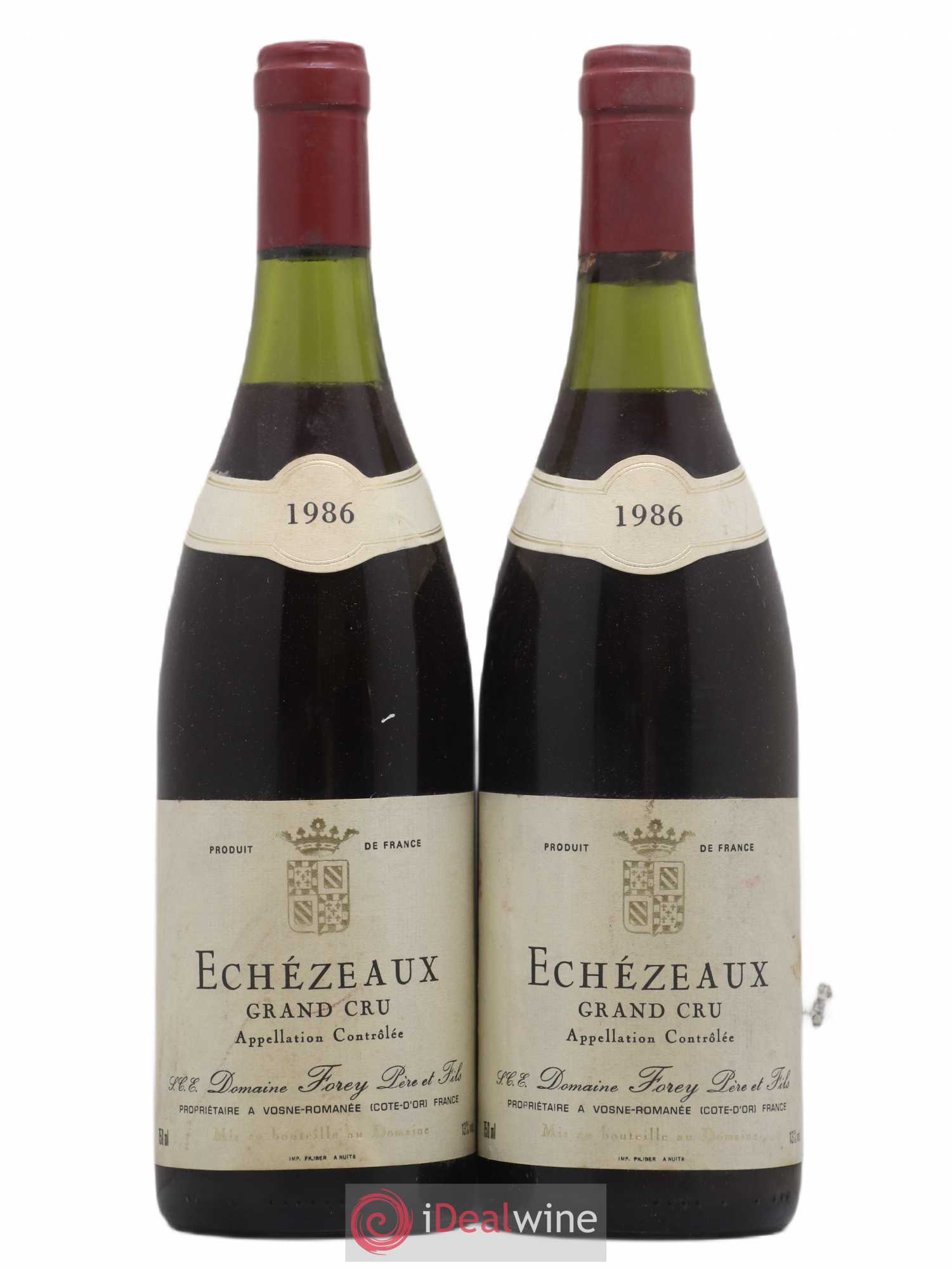Echezeaux Grand Cru Forey Père et Fils (Domaine) 1986 - Lot de 2 bouteilles - 0
