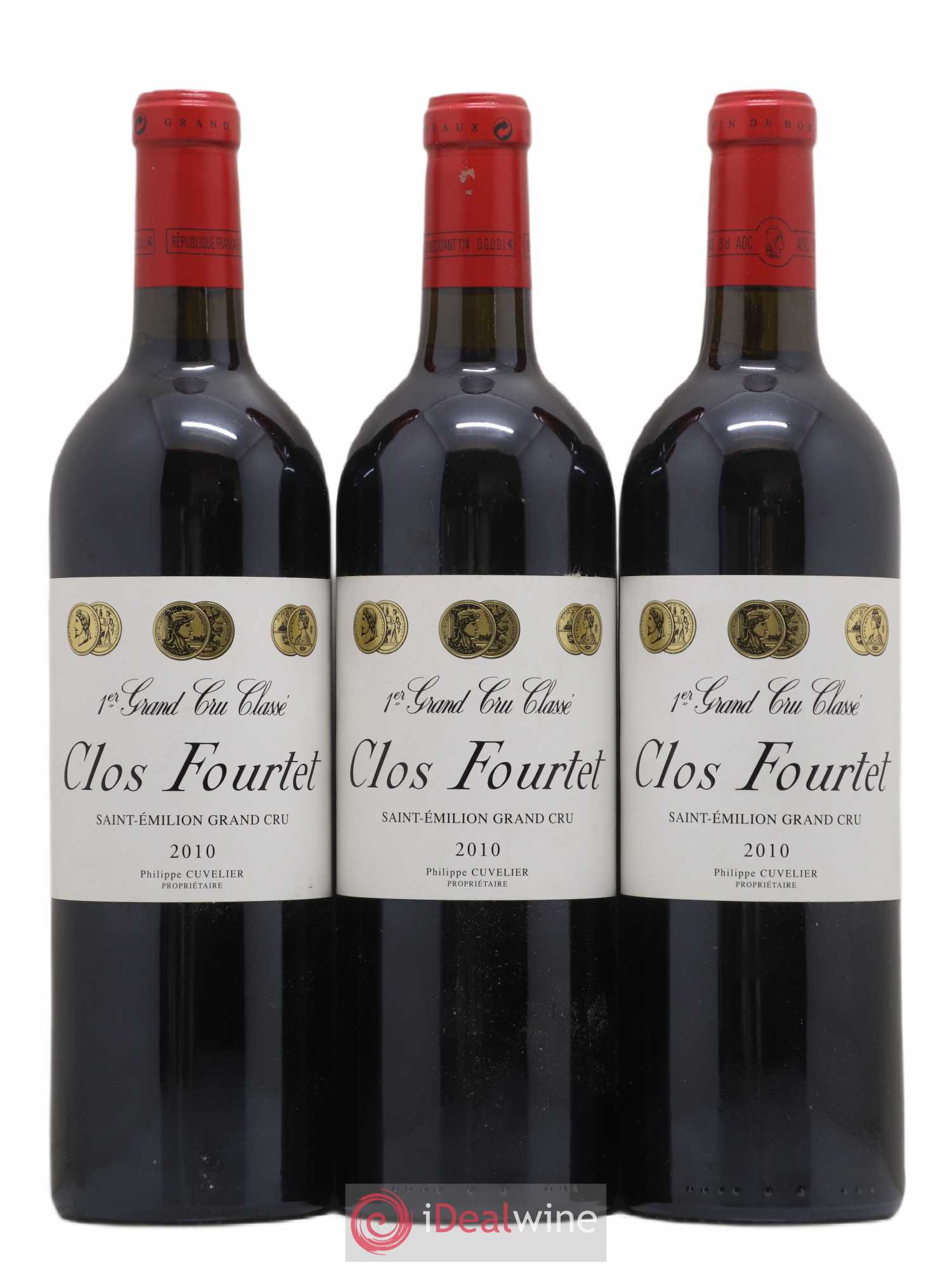 Clos Fourtet 1er Grand Cru Classé B 2010 - Lot de 3 bouteilles - 0