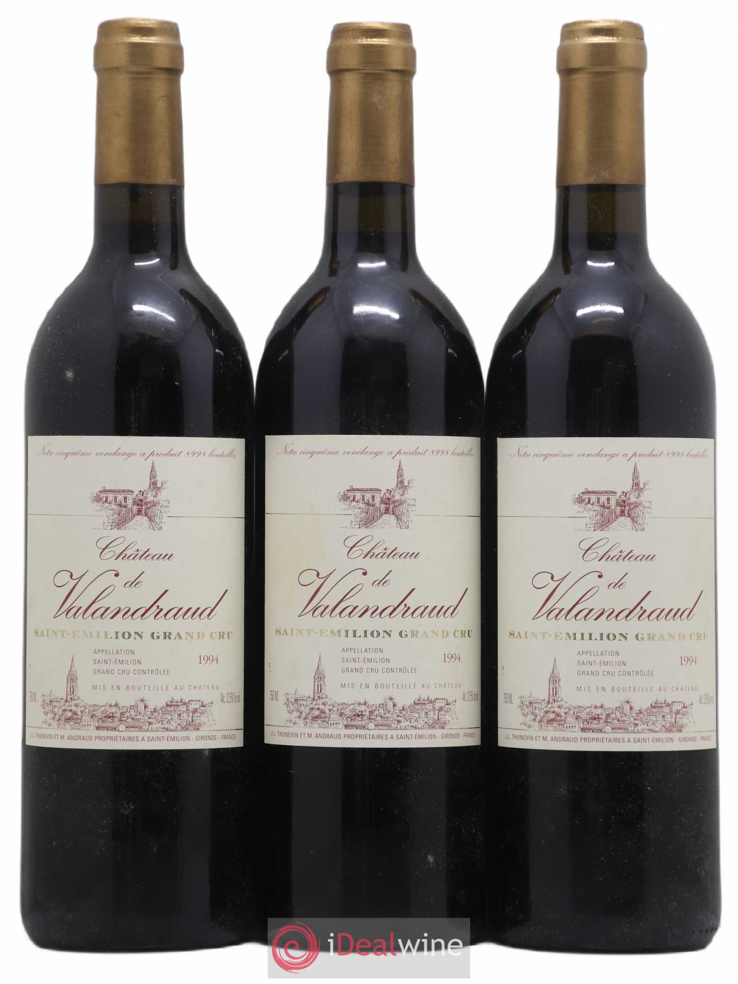 Château de Valandraud 1994 - Lot de 3 bouteilles - 0