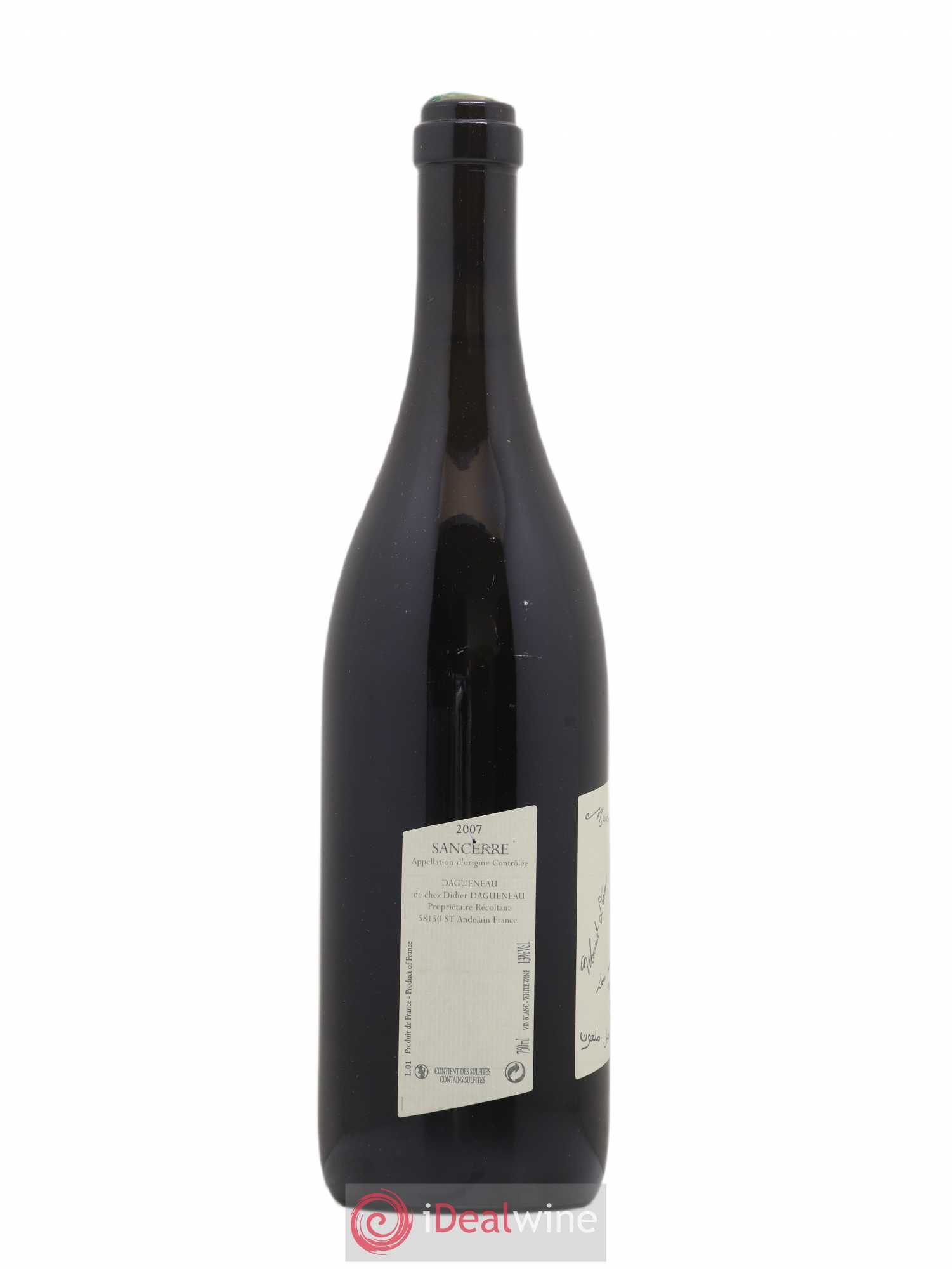 Sancerre Le Mont Damné Chavignol Dagueneau (Domaine Didier - Louis-Benjamin) 2007 - Lot de 1 bouteille - 1
