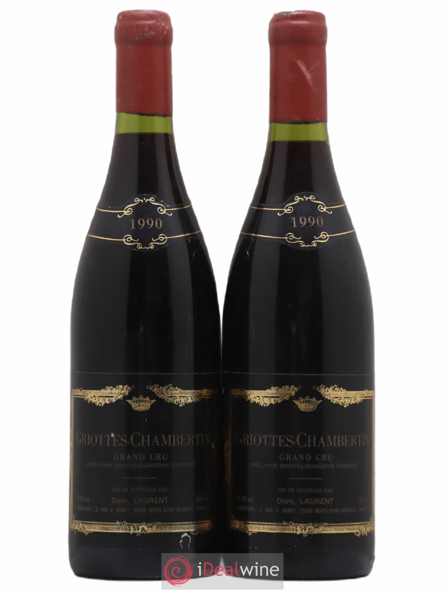 Griotte-Chambertin Grand Cru Dominique Laurent 1990 - Lot de 2 bouteilles - 0