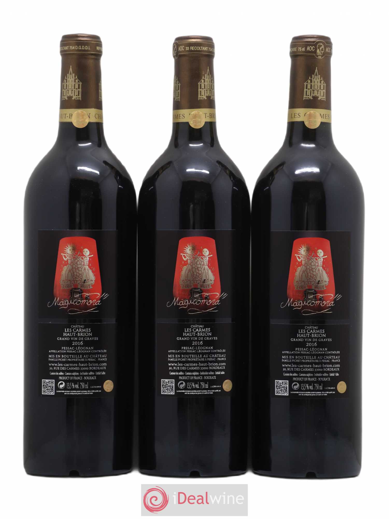 Château Les Carmes Haut-Brion 2016 - Lot de 3 bouteilles - 1
