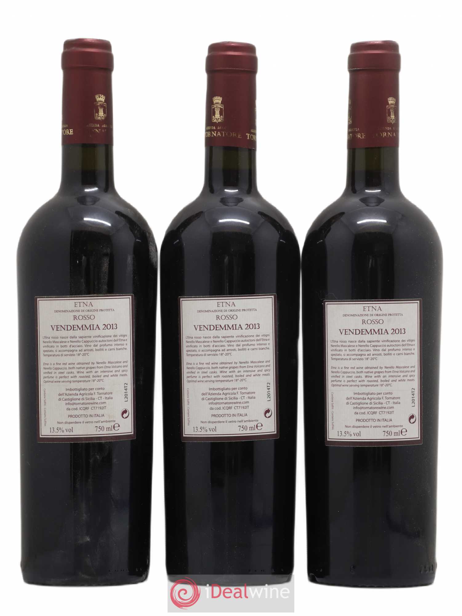 Italie Etna Rosso Tornatore 2013 - Posten von 3 Flaschen - 1