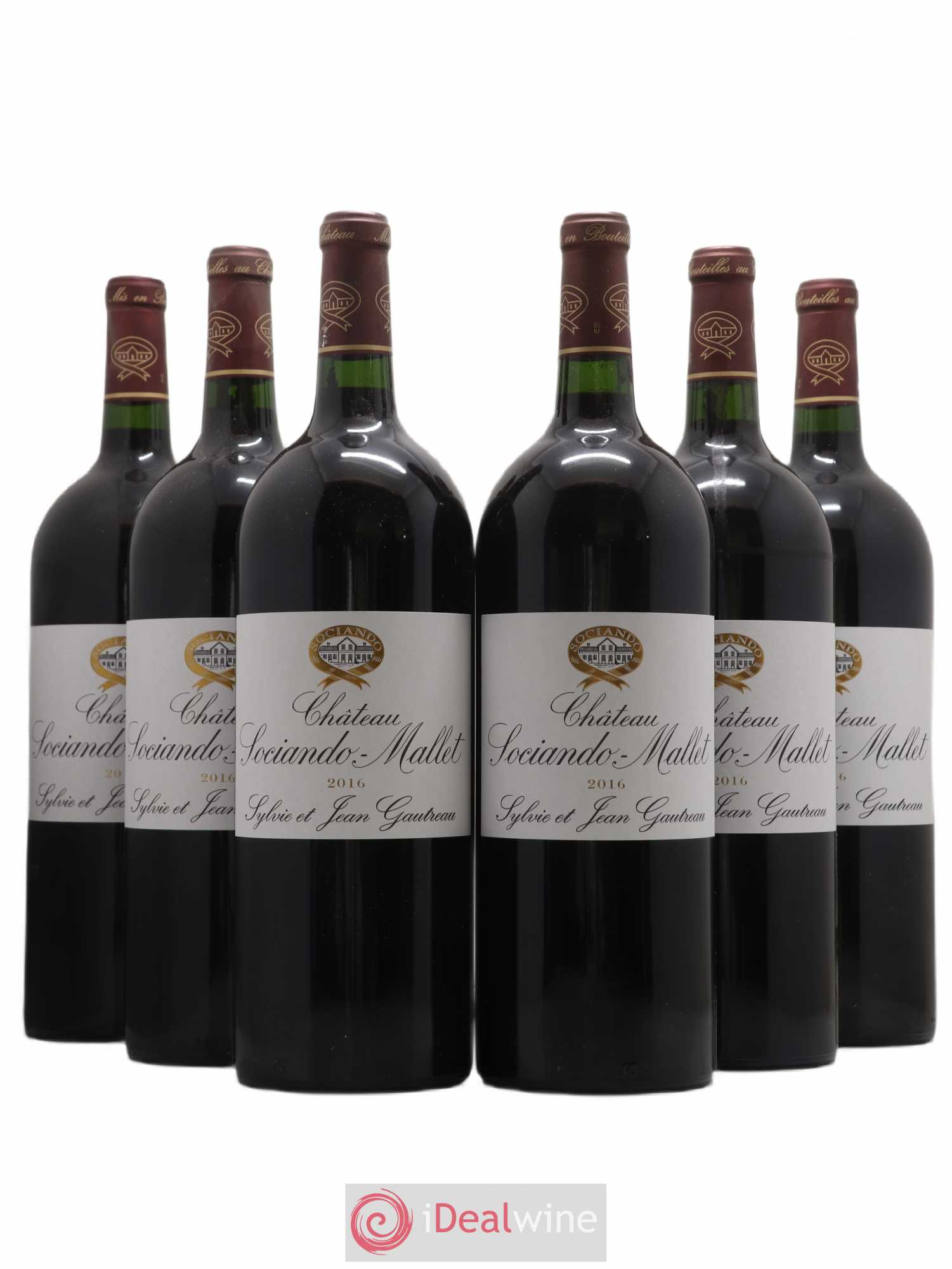 Château Sociando Mallet 2016 - Lot de 6 magnums - 0