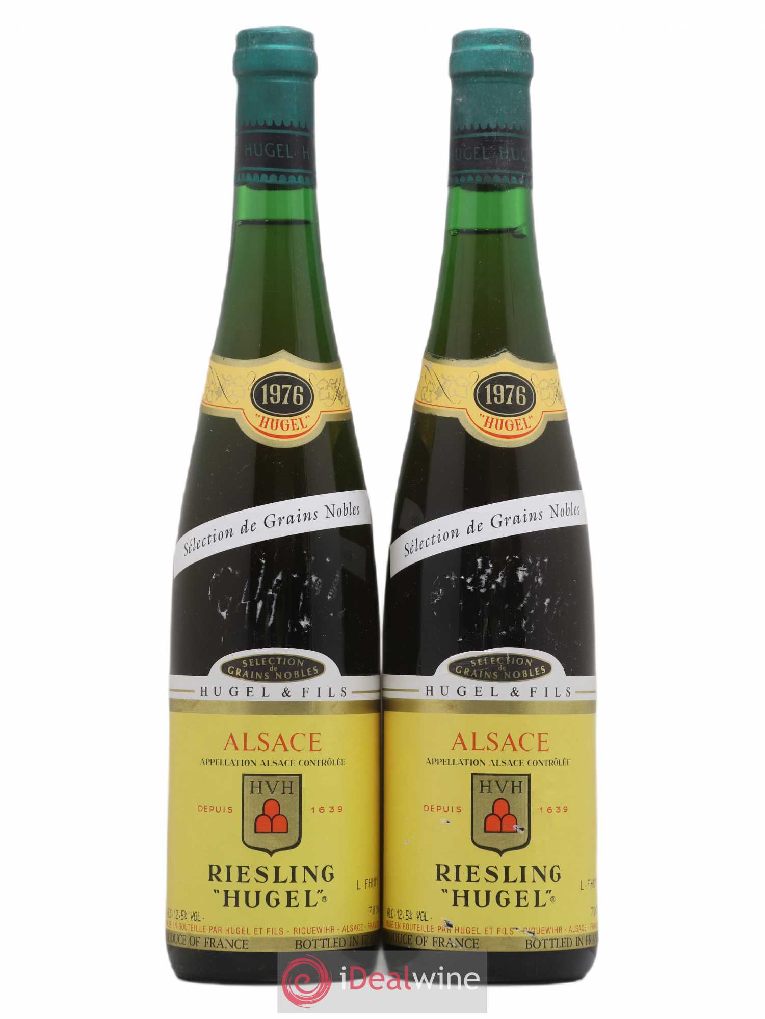 Riesling Sélection de Grains Nobles Hugel (Domaine) 1976 - Lotto di 2 bottiglie - 0