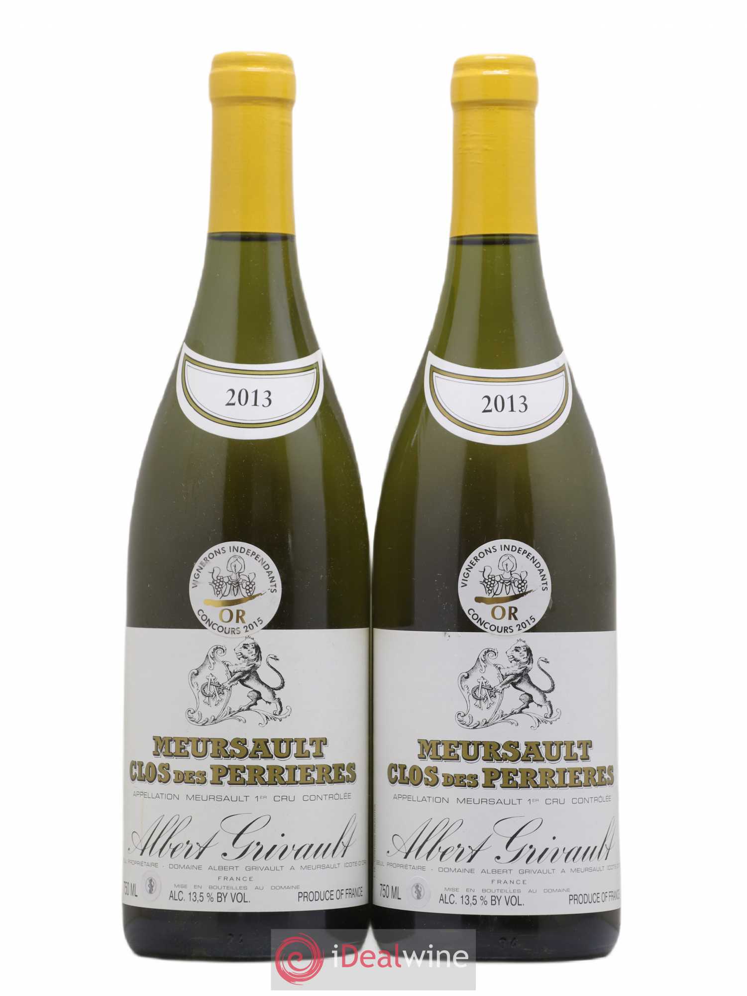 Meursault 1er Cru Clos des Perrières Monopole Albert Grivault 2013 - Lot de 2 bouteilles - 0