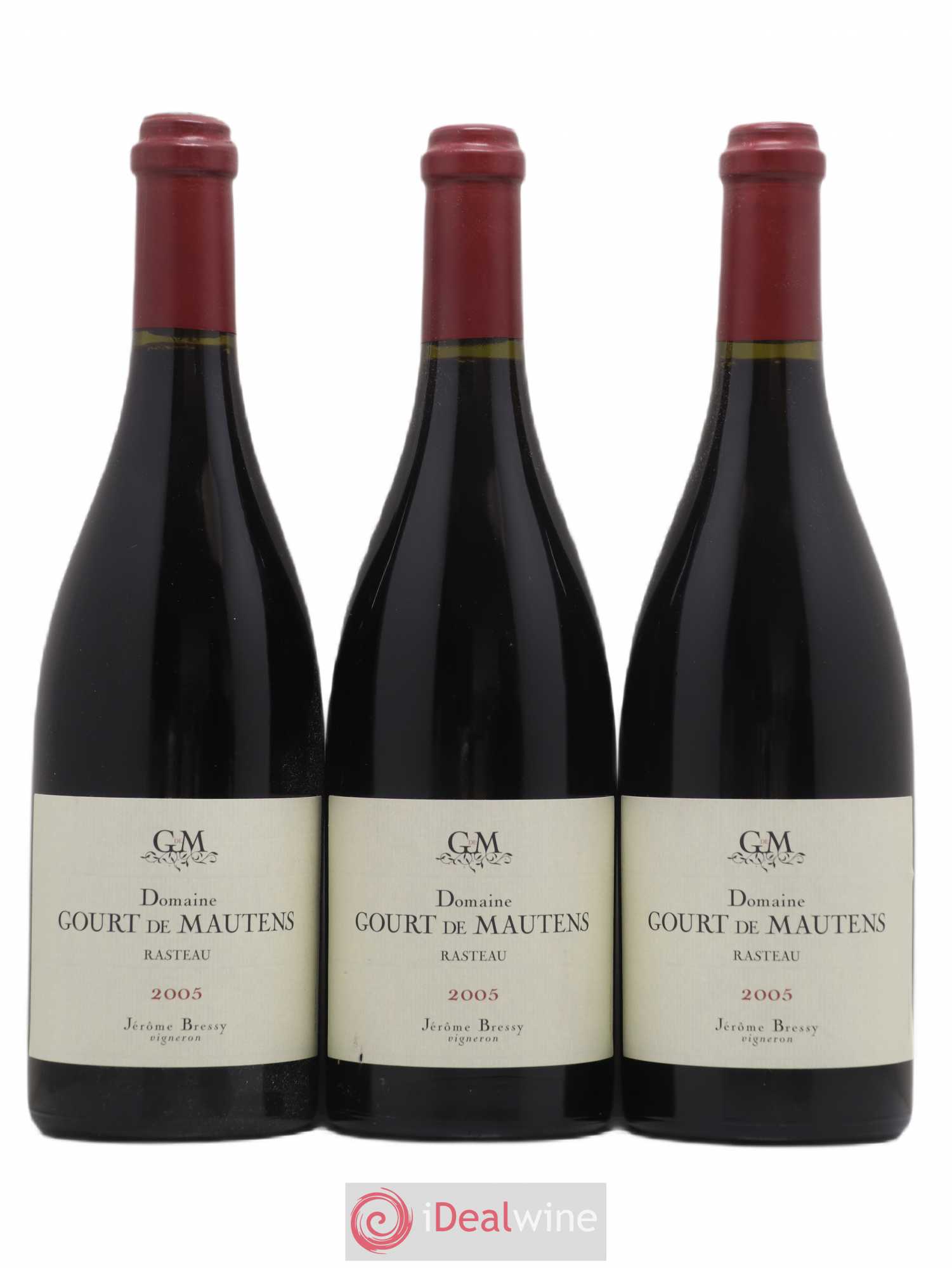 Rasteau Domaine Gourt de Mautens - Jérôme Bressy 2005 - Lot de 3 bouteilles - 0